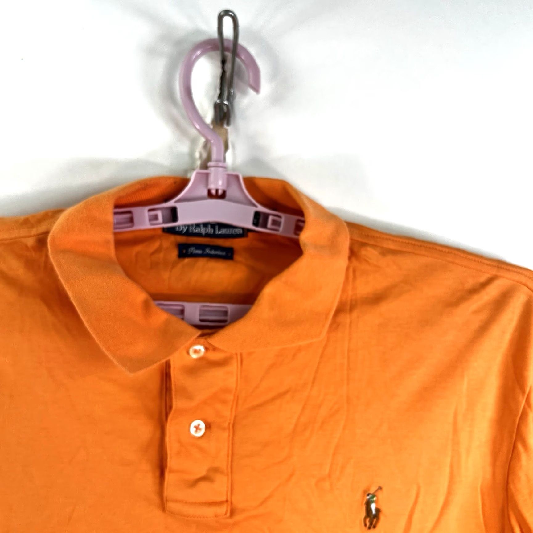Ralph Lauren Ralph Lauren Pima Interlock Cotton Polo Shirt Mens Size L Short Sleeve Orange Polo Shirt Interlock Cotton Pima Size US L / EU 52-54 / 3 - 3 Thumbnail