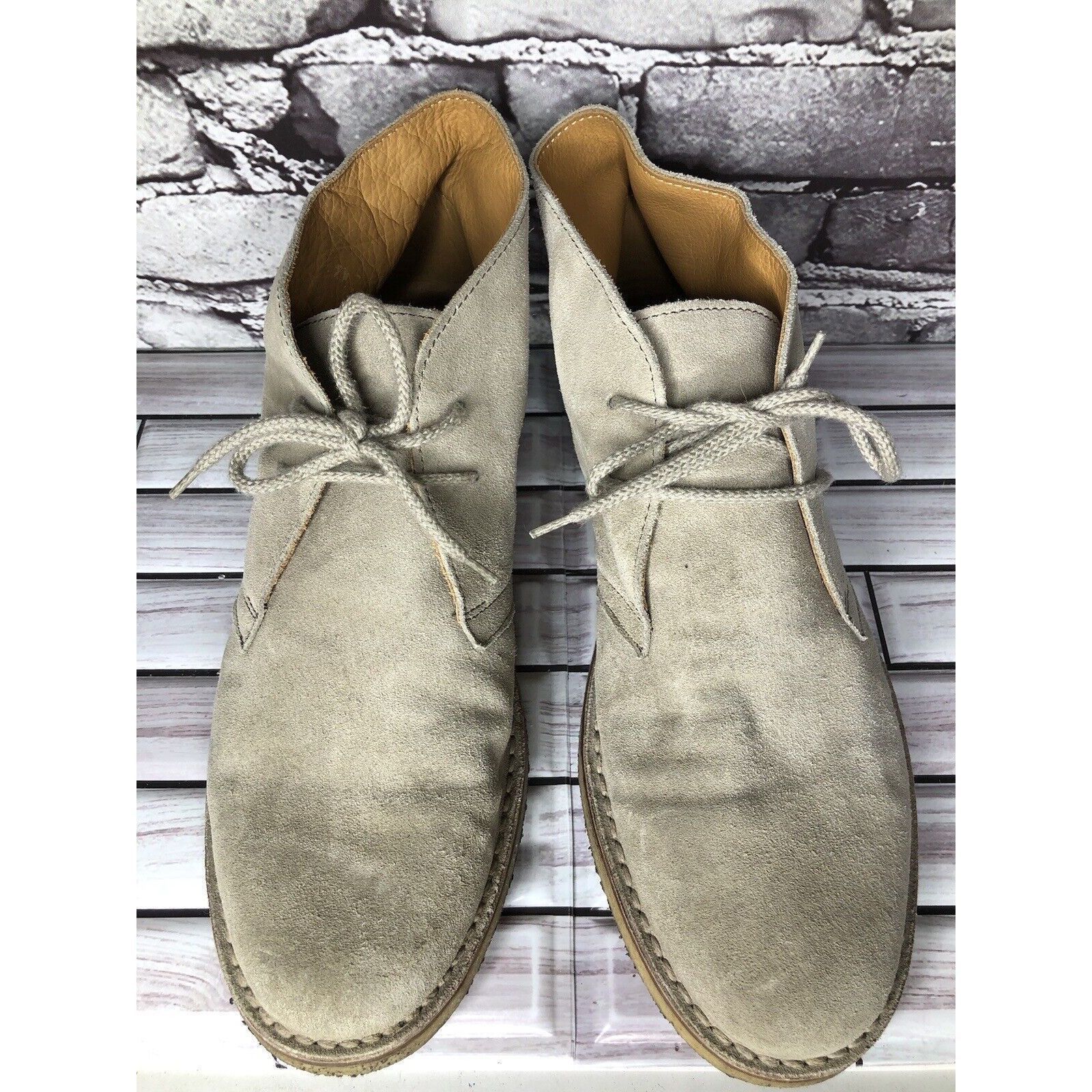 Barneys New York Barneys New York Beige Suede Leather Chukka Casual Lace Boot Size US 12 / EU 45 - 20 Thumbnail