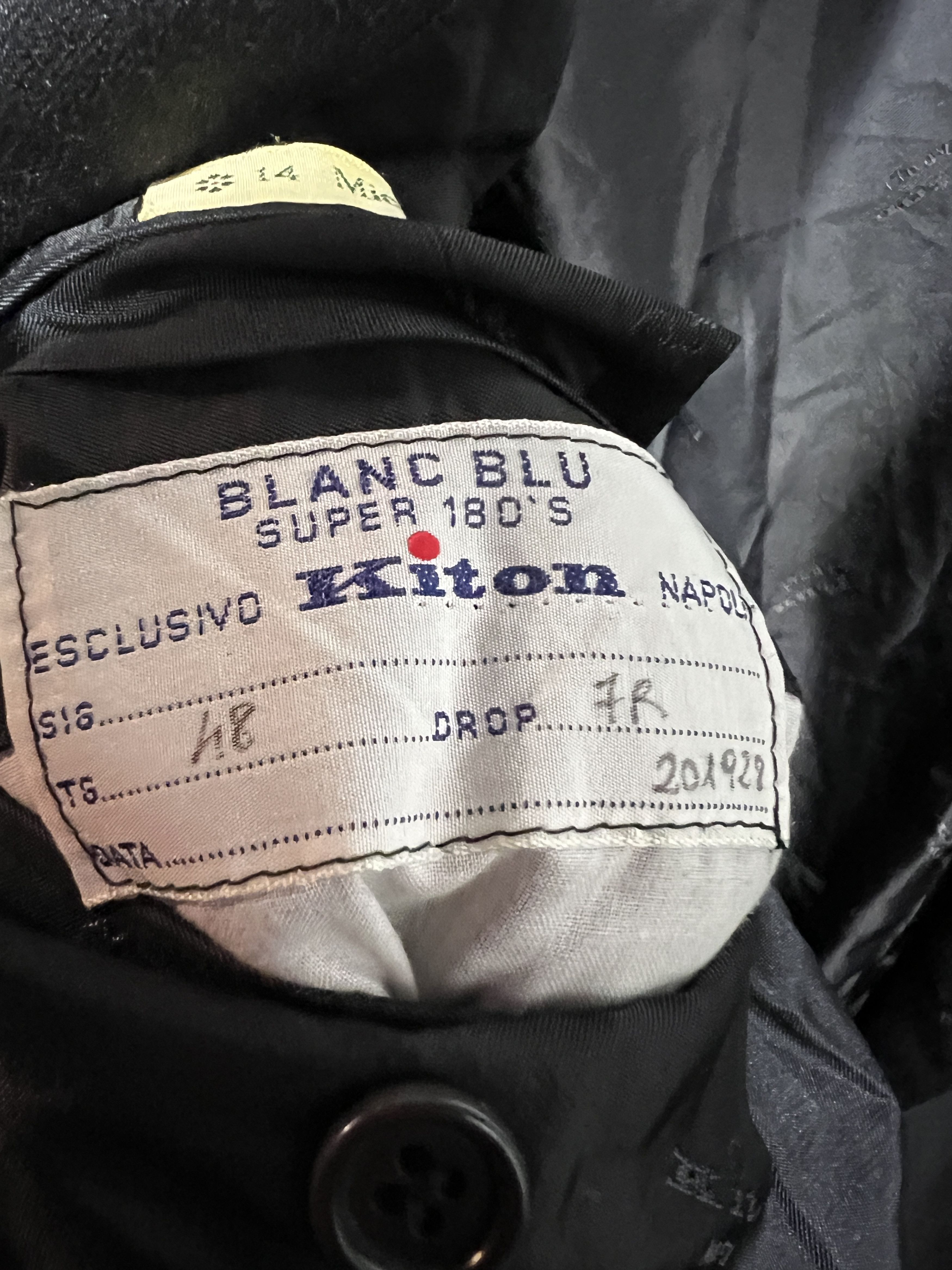 Kiton Kiton Blazer Jacket size 48 Blanc Blu Super 180 14 Micron Size 48R - 5 Thumbnail
