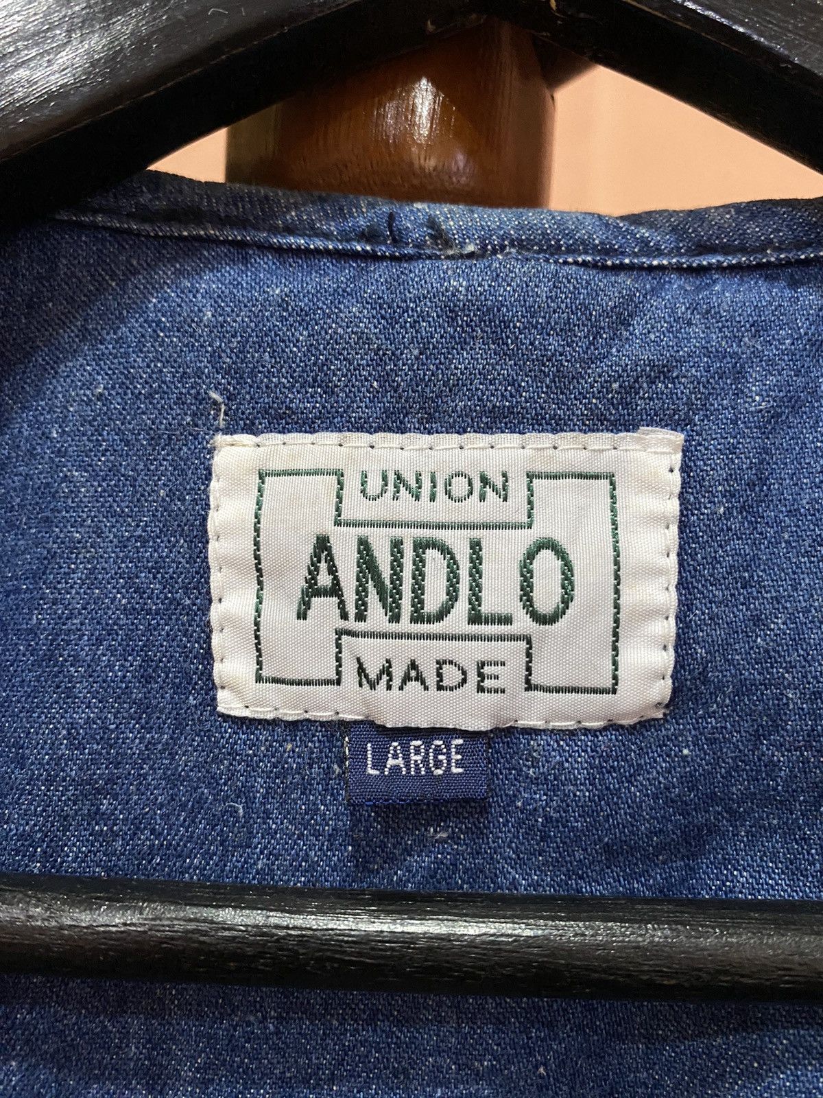Japanese Brand Vintage Union Made Andlo Denim Vest for Outdoor Enthusiasts Size US L / EU 52-54 / 3 - 4 Thumbnail