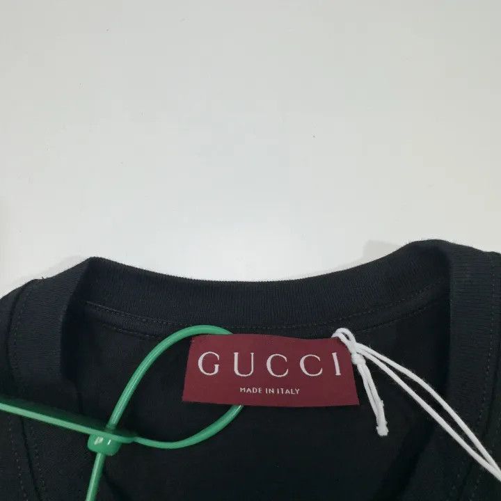 Gucci GUCCI Logo Print Black Short Sleeve T-Shirt-2507 Size S / US 4 / IT 40 - 8 Thumbnail