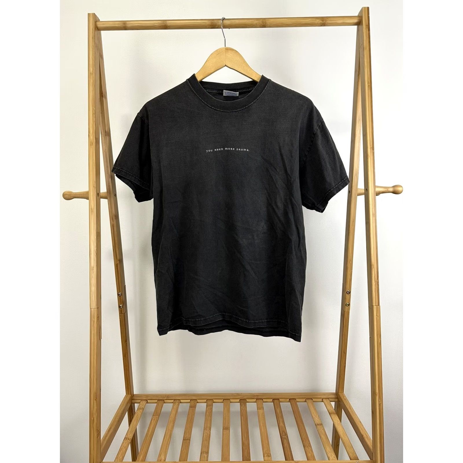 Hanes VTG Hanes You Need More Drama Broach Theatre Faded Black T-Shirt M Men Short Sleeve Shirt Size M Black Size US M / EU 48-50 / 2 - 2 Thumbnail