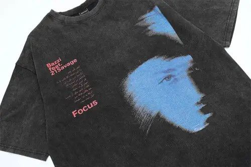 VIBE Oversize hip-hop vintage print T-shirt Harajuku style Y2k Size US L / EU 52-54 / 3 - 3 Thumbnail