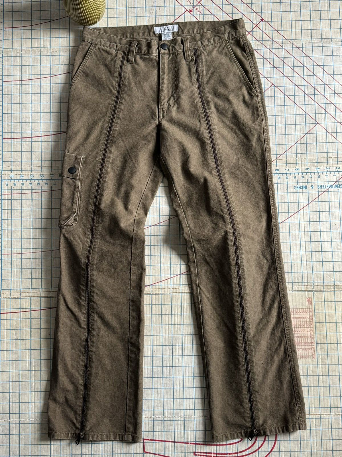 Armani Exchange Vintage Wide Leg Armani Exchange Adjustable Zipper Pants A/X Size US 32 / EU 48 - 1 Thumbnail