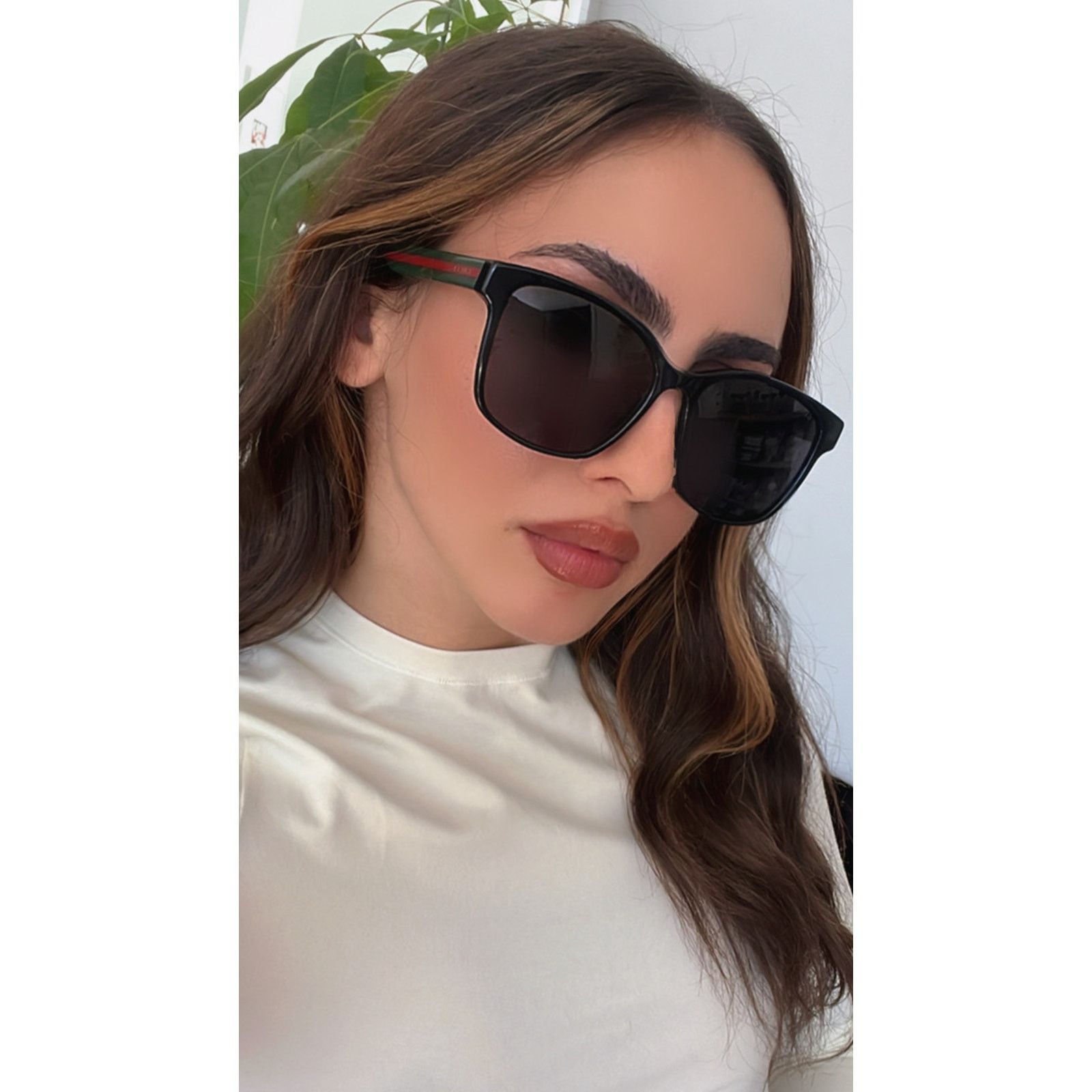Gucci NEW Gucci GG0417SK Black Unisex Striped Arm Sunglasses Size ONE SIZE - 7 Thumbnail