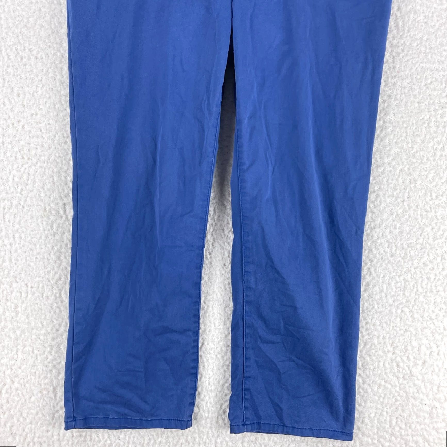 Talbots Talbots Blue Curvy Straight Leg Chino Pants Womens Mid-Rise Flat Front Size 6 Size 28" / US 6 / IT 42 - 3 Thumbnail