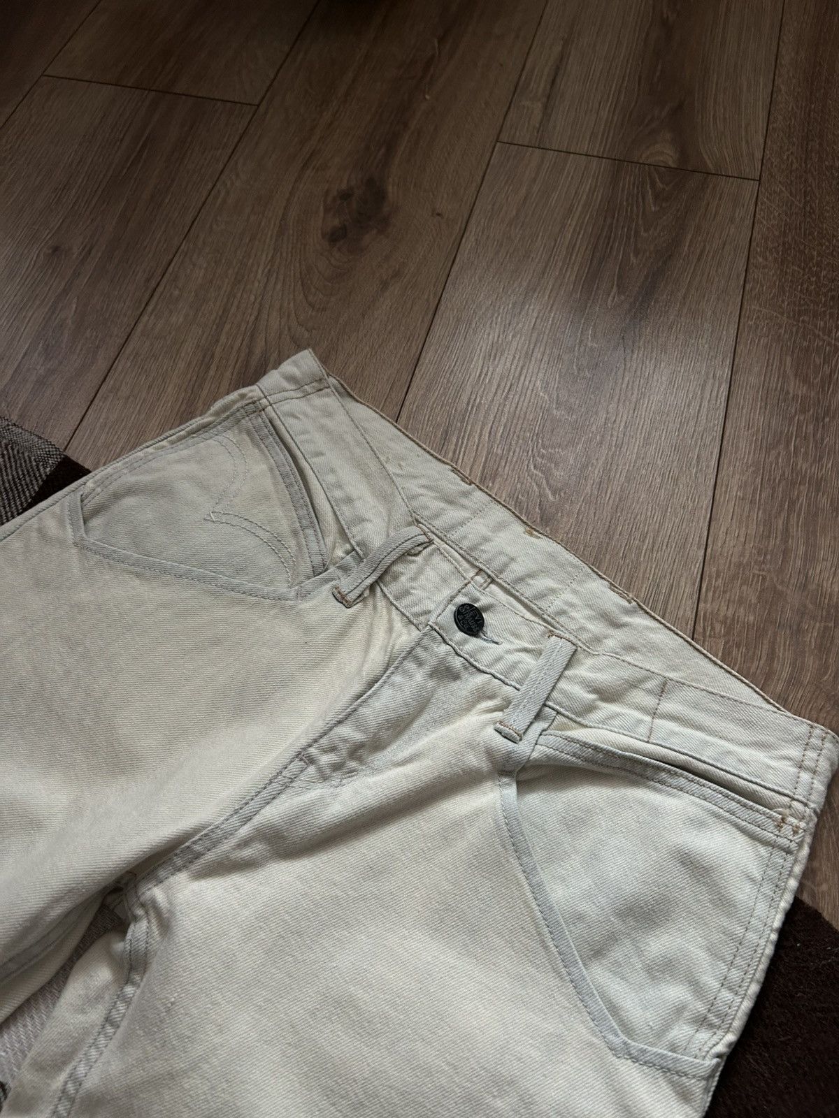 Levi's Vintage Clothing × Vintage Vintage Levis Two Horse brand label white jeans mens Size US 30 / EU 46 - 5 Thumbnail