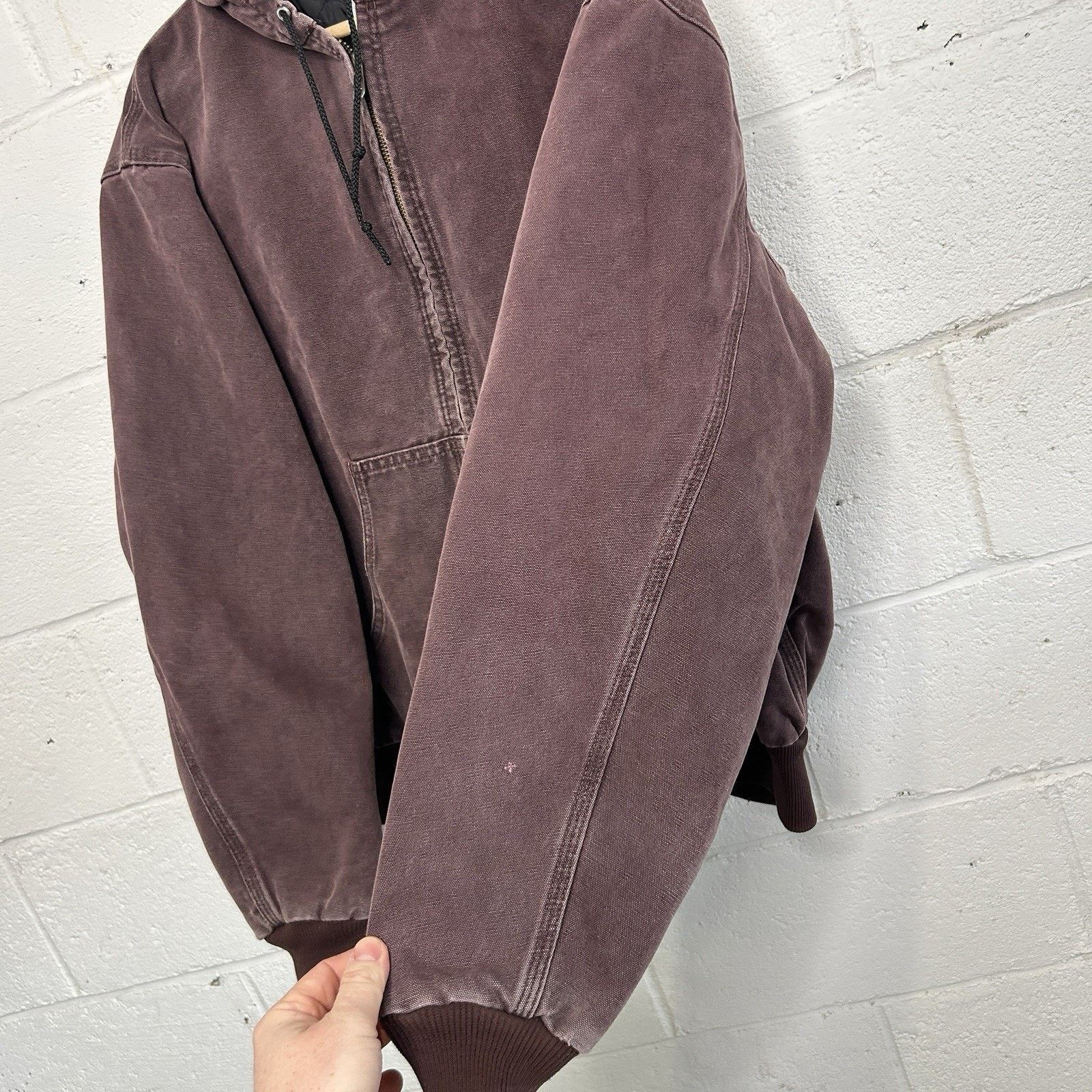Carhartt Vintage Carhartt Quilted Hooded Jacket “Burgundy/Wine” J06 Size US XL / EU 56 / 4 - 9 Thumbnail