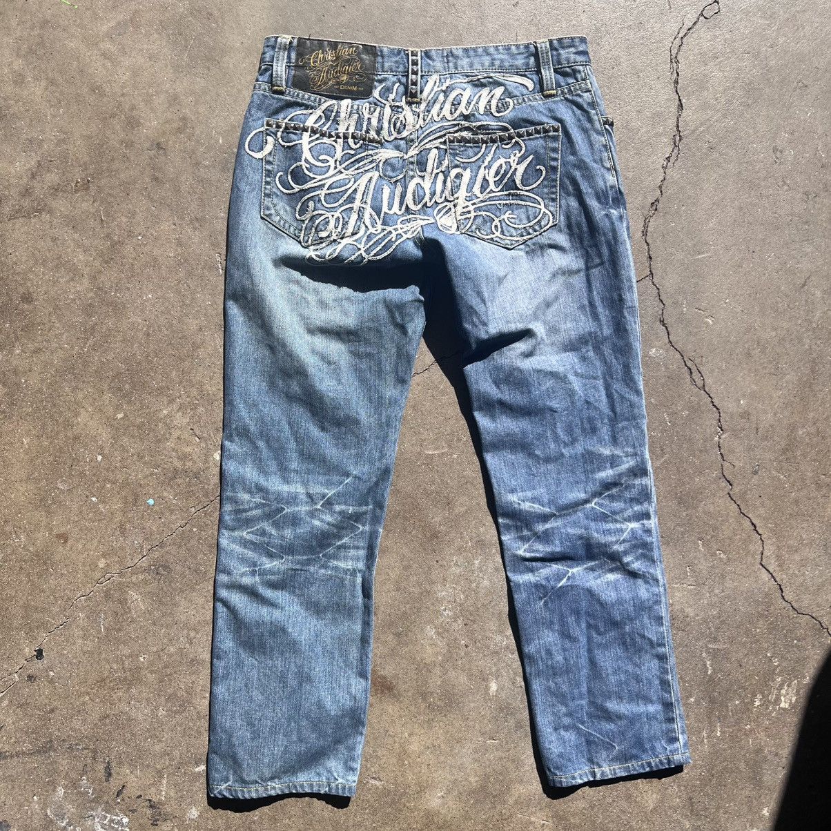 Christian Audigier Christian Audigier Embroidered Denim Size US 31 - 1 Thumbnail