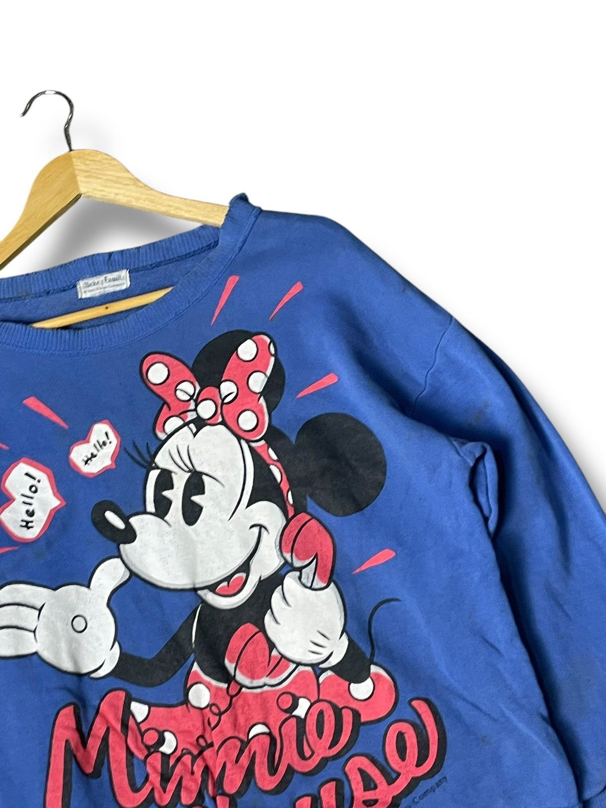 Disney × Japanese Brand × Vintage WALT DISNEY Minnie Mouse Pullover Sweatshirt (80) Size S / US 4 / IT 40 - 2 Thumbnail