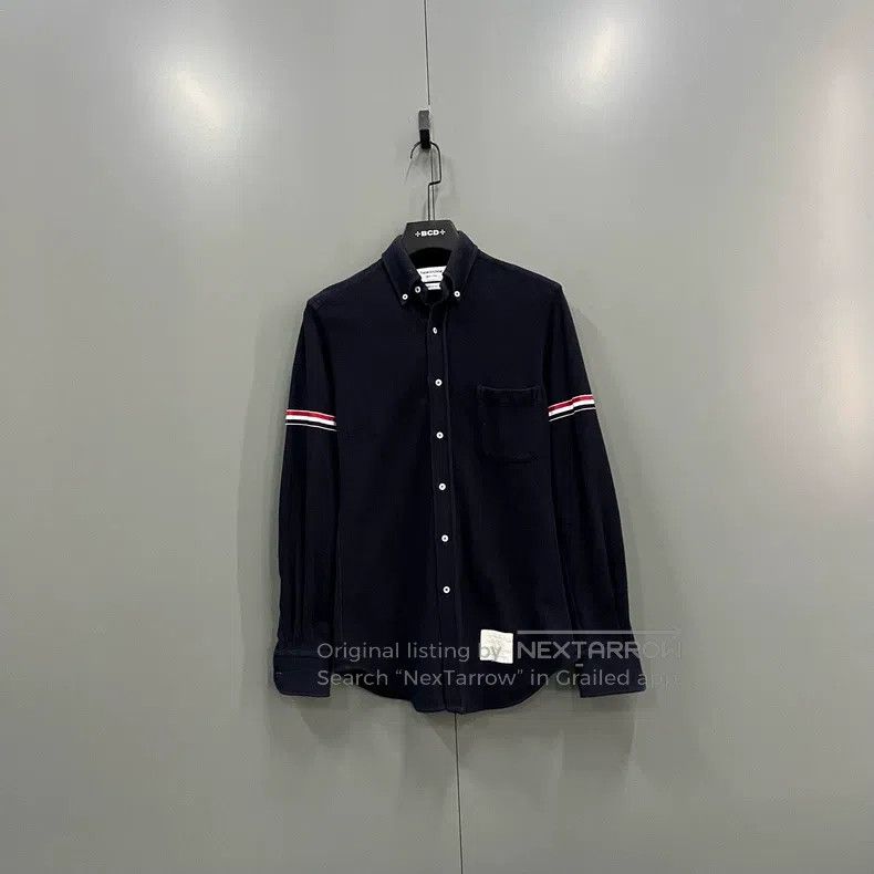 Thom Browne Thom Browne Navy Blue Single-Breasted Shirt Size US XS / EU 42 / 0 - 1 Thumbnail