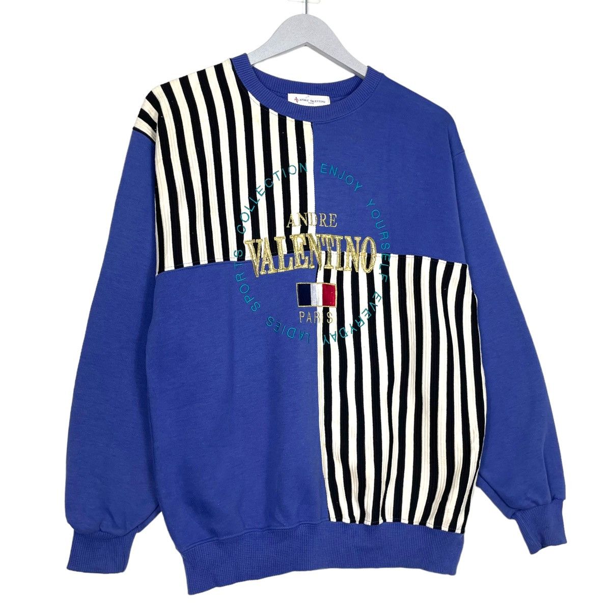 Designer × Japanese Brand × Vintage 💥90s ANDRE VALENTINO EMBROIDERY LOGO CREWNECK SWEATSHIRT Size US M / EU 48-50 / 2 - 3 Thumbnail