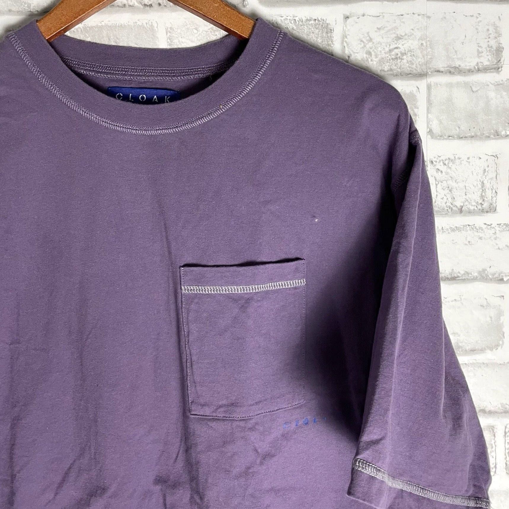 Vintage Cloak Purple 100% Cotton Tee Mens Size Medium Size US M / EU 48-50 / 2 - 2 Thumbnail