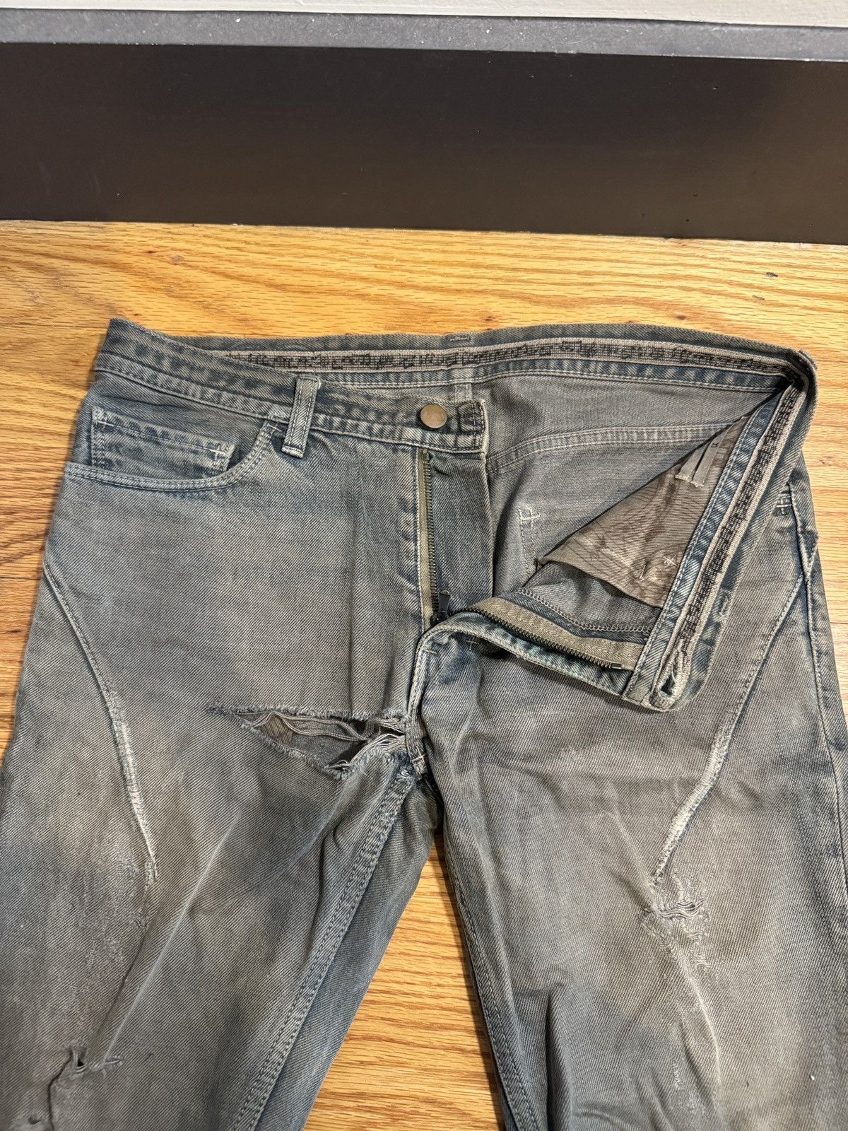 Number (N)ine Number (N)ine 2007 Pain Mud Wash Denim Size US 29 - 4 Thumbnail