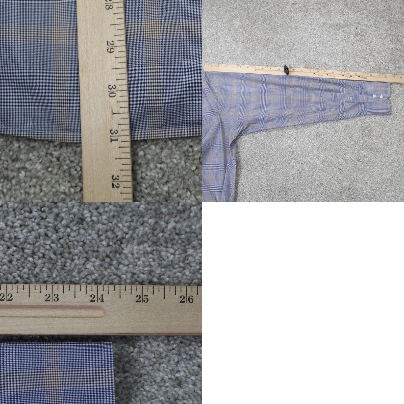 Hugo Boss BOSS Hugo Boss Gerald Shirt Mens 16 Blue/Yellow Regular Fit 100% Cotton L/S Dress Shirt Vintage No Size US L / EU 52-54 / 3 - 9 Thumbnail