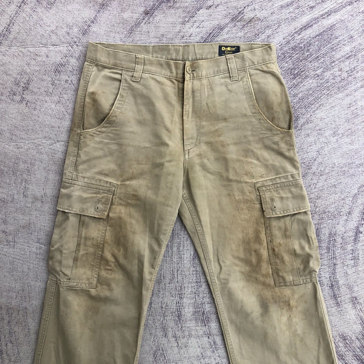 Japanese Brand × Oshkosh × Vintage Faded Cargo Pants OshKosh With 6 Pocket Size US 33 - 2 Thumbnail