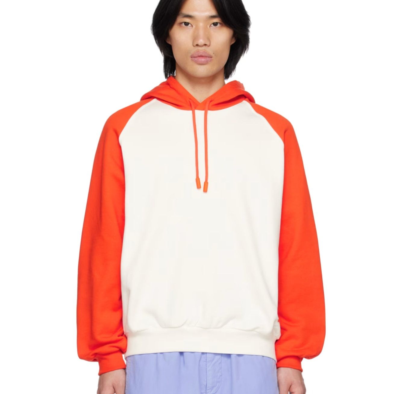 Sunnei Sunnei Raglan Hoodie White/Orange Size US M / EU 48-50 / 2 - 3 Thumbnail