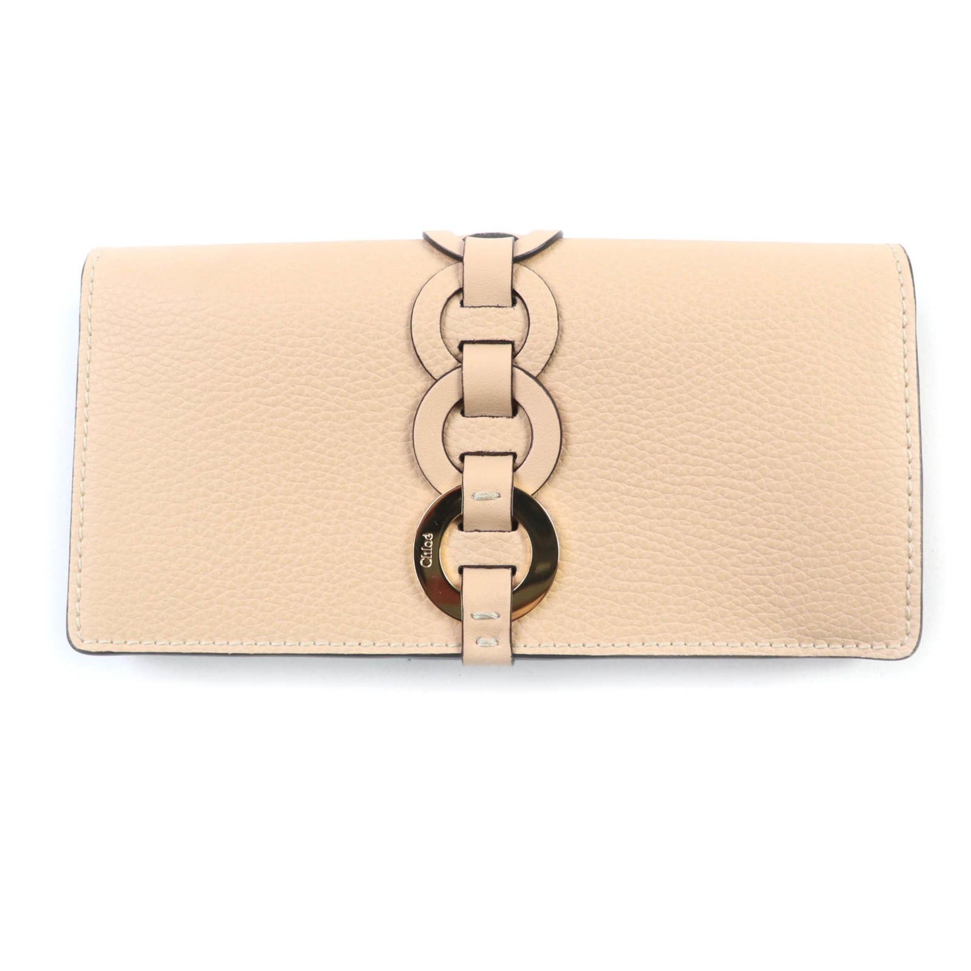 Chloe Chloé Chloe Darryl Sandy Beige Leather Wallet with Logo Hardware, CHC21SP115E04284, Bifold Wallet, Long Box and Dust Bag Included, Made in Spain Size ONE SIZE - 1 Thumbnail