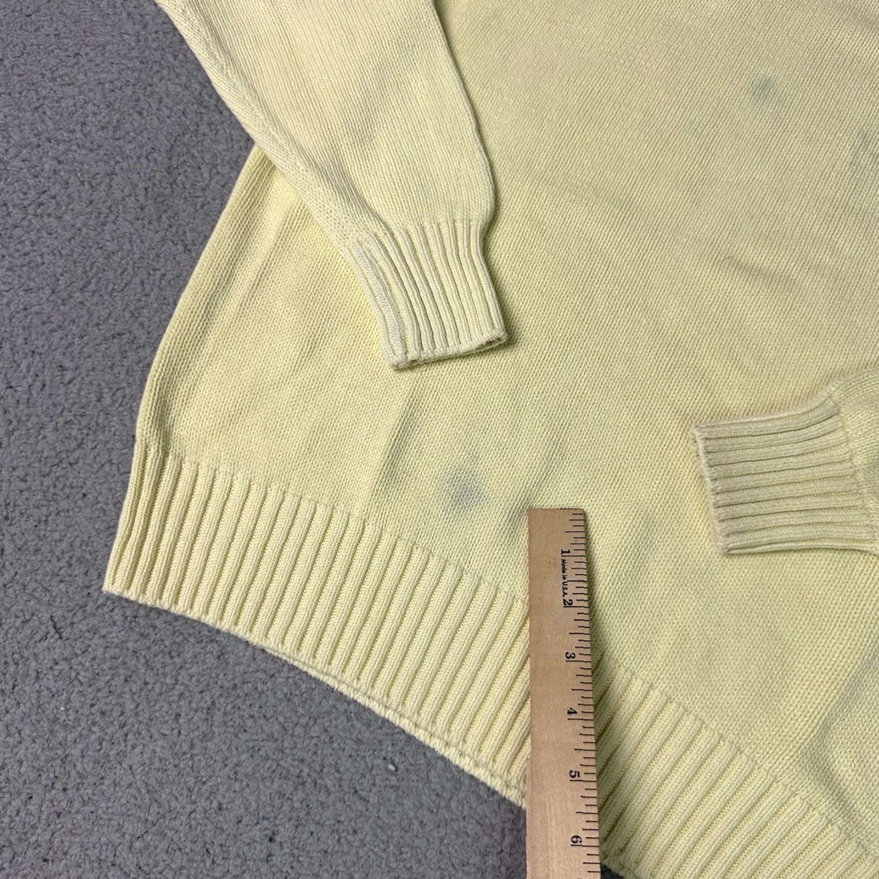 Vintage VINTAGE L.L. Bean Sweater Womens Large Yellow Pullover Tight Knit Cotton Fisherman Crew Neck Cable Knit 80s 90s Womens Size L / US 10 / IT 46 - 6 Thumbnail