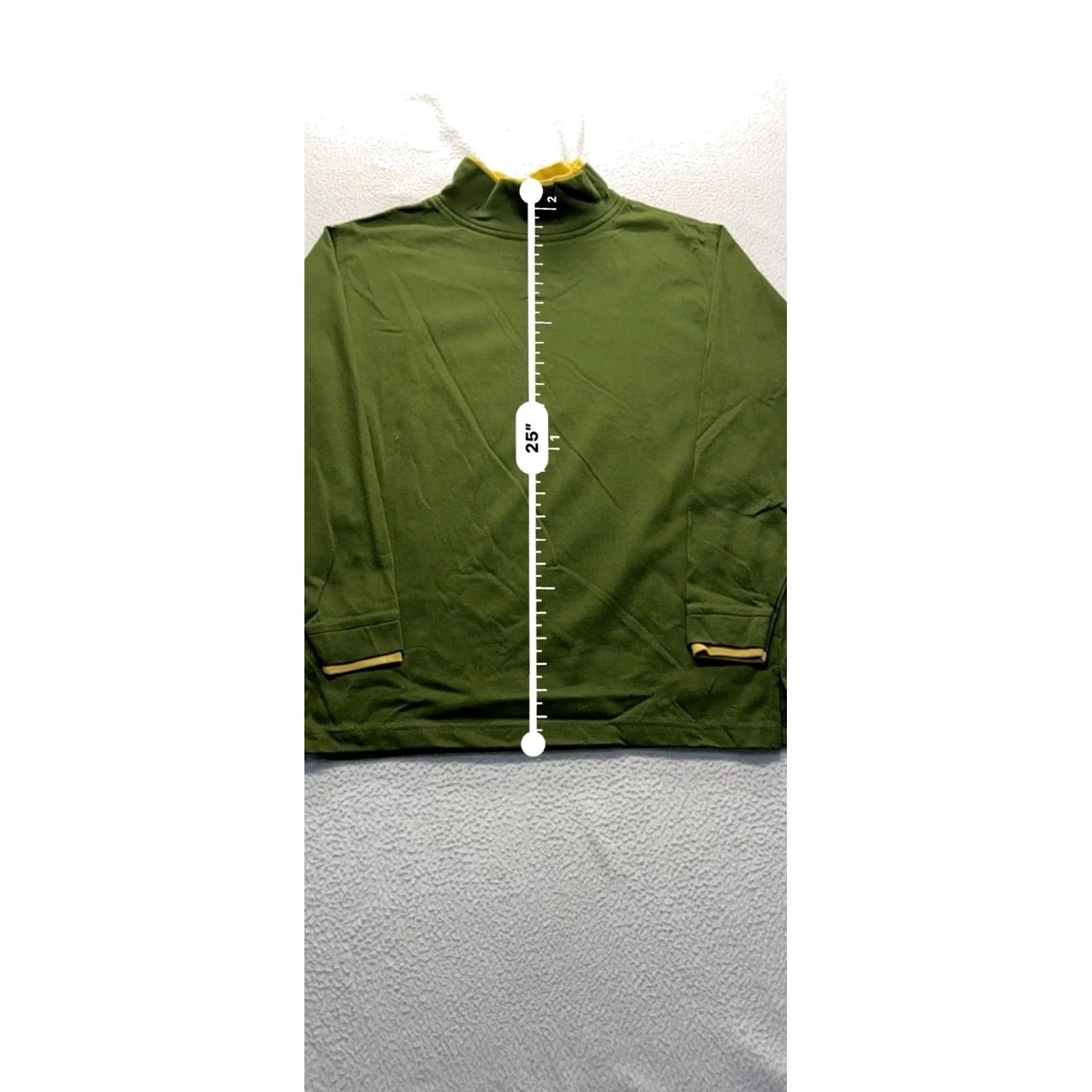 Vintage Kirsten Grey Shirt Women’s M Green Turtleneck Casual Womens Size M / US 6-8 / IT 42-44 - 3 Thumbnail