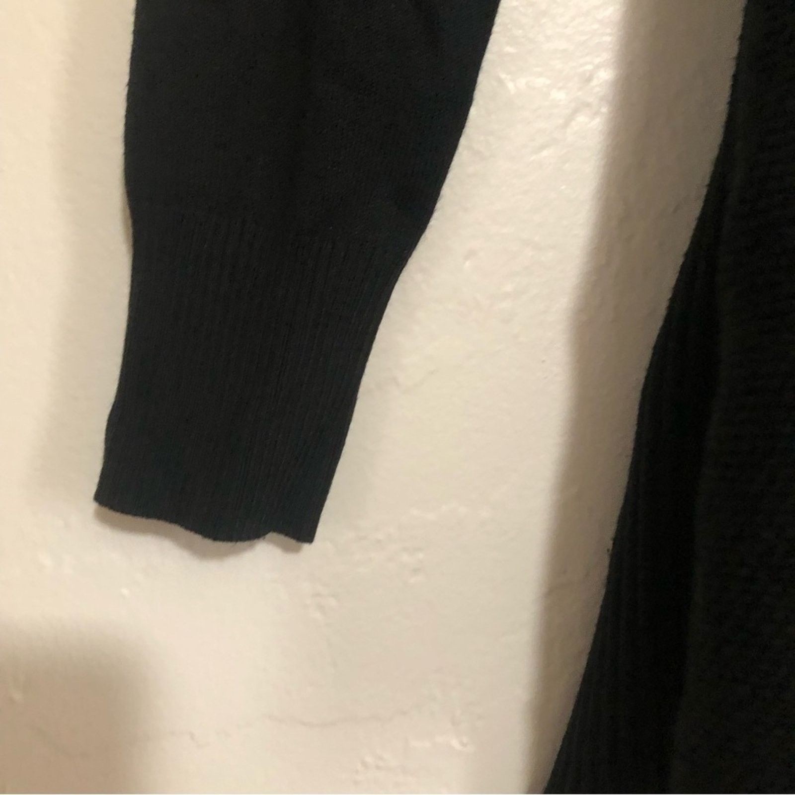 Other Catwalk Studio Knit Black Draped Open Cardigan Sweater Size S / US 4 / IT 40 - 8 Thumbnail