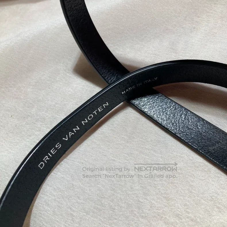 Dries Van Noten Dries Van Noten Black Leather Belt Size ONE SIZE - 5 Thumbnail