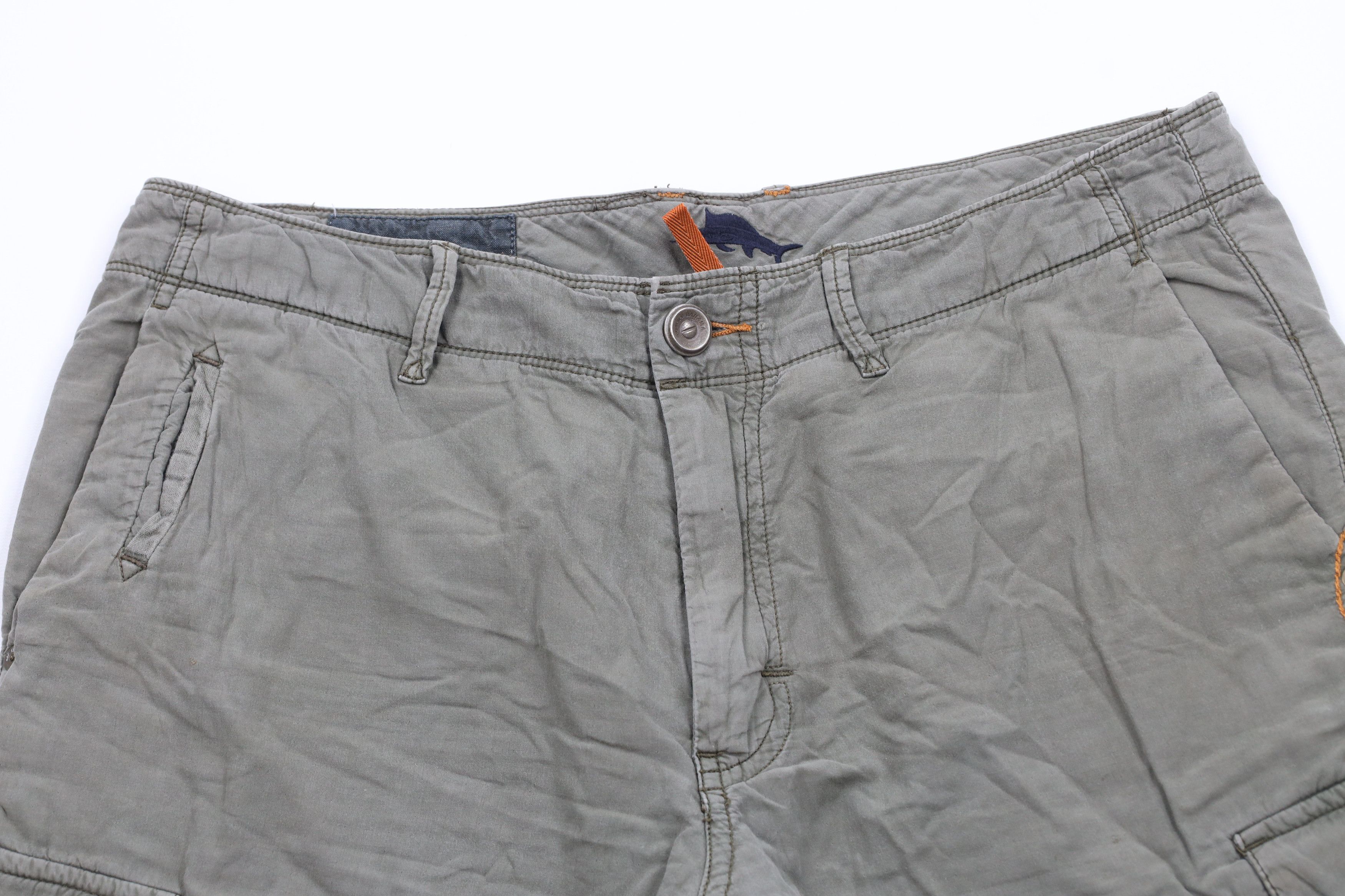 Tommy Bahama × Vintage Vintage Tommy Bahama Above Knee Cotton Cargo Shorts Green Size US 33 - 2 Thumbnail