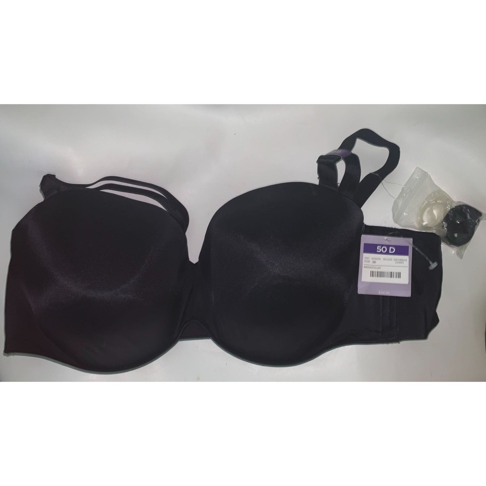 Other NWT Cacique Intimate Black Print Multiway Strapless Bra! Siz Size ONE SIZE - 1 Thumbnail