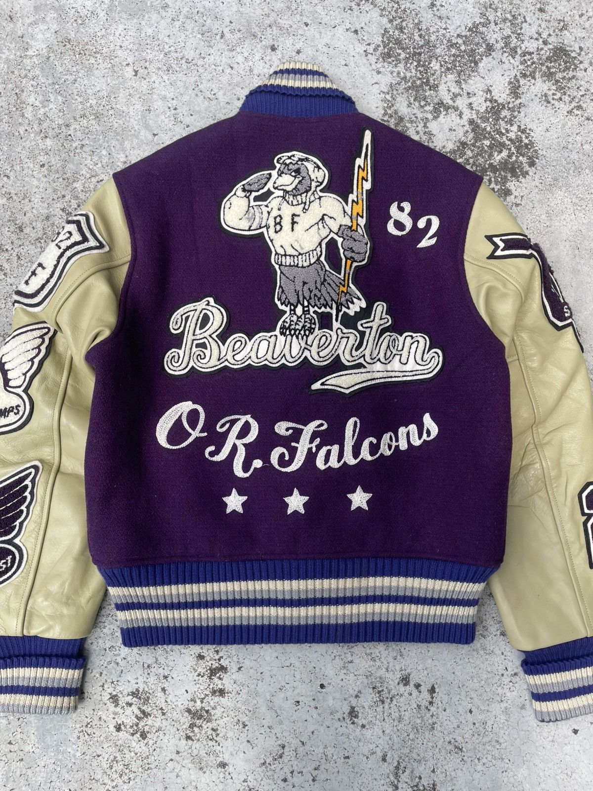 Whitesville Vintage Whitesville "Beaverton Falcons" Varsity Jacket Size US M / EU 48-50 / 2 - 2 Thumbnail