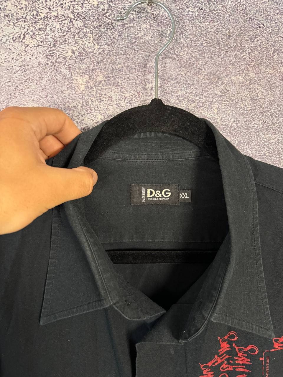 Dolce & Gabbana × Vintage Dolce & Gabbana Latest Printed Shirt Button Up Black Shirt Size US XXL / EU 58 / 5 - 8 Thumbnail
