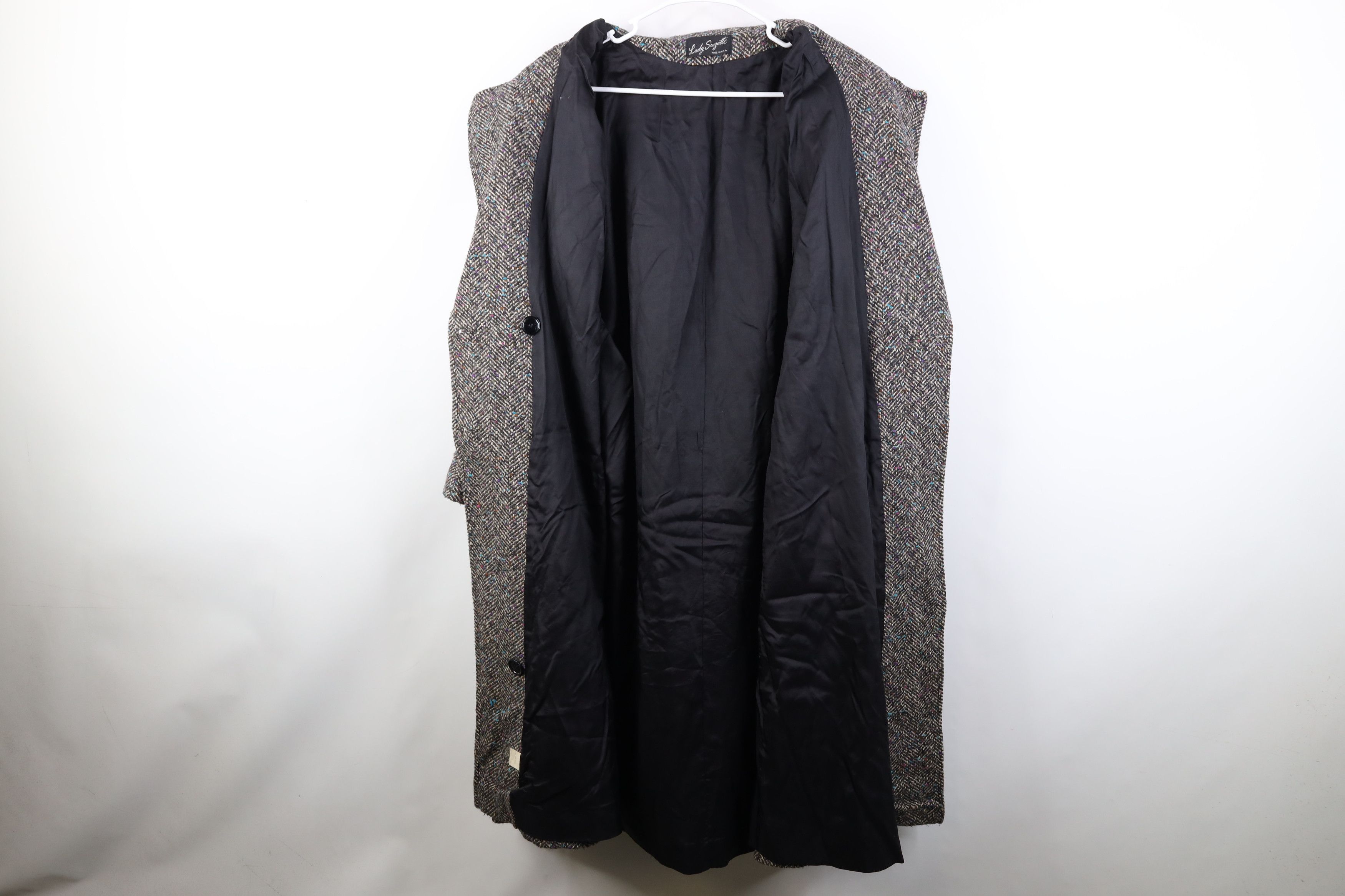 Vintage Vintage 80s 90s Streetwear Wool Tweed Overcoat Jacket USA Size XXL / US 16-18 / IT 52-54 - 10 Thumbnail