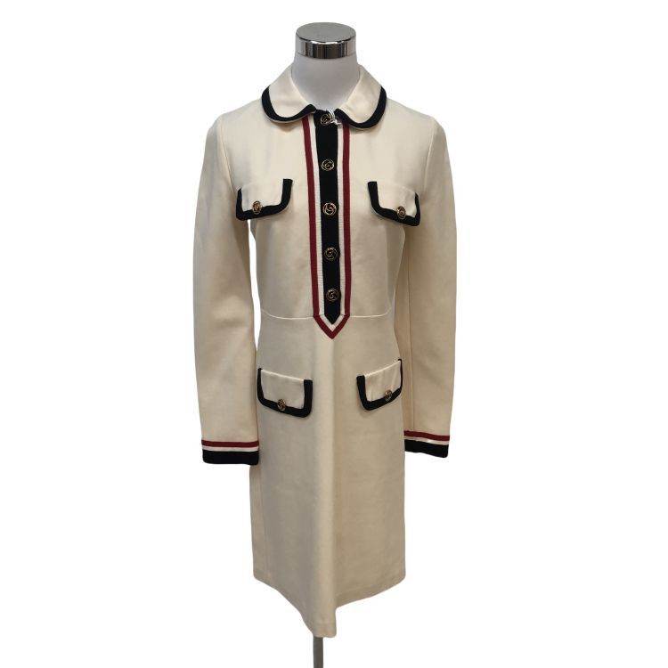 Gucci Gucci Striped Trim Dress Size M Size M / US 6-8 / IT 42-44 - 1 Thumbnail