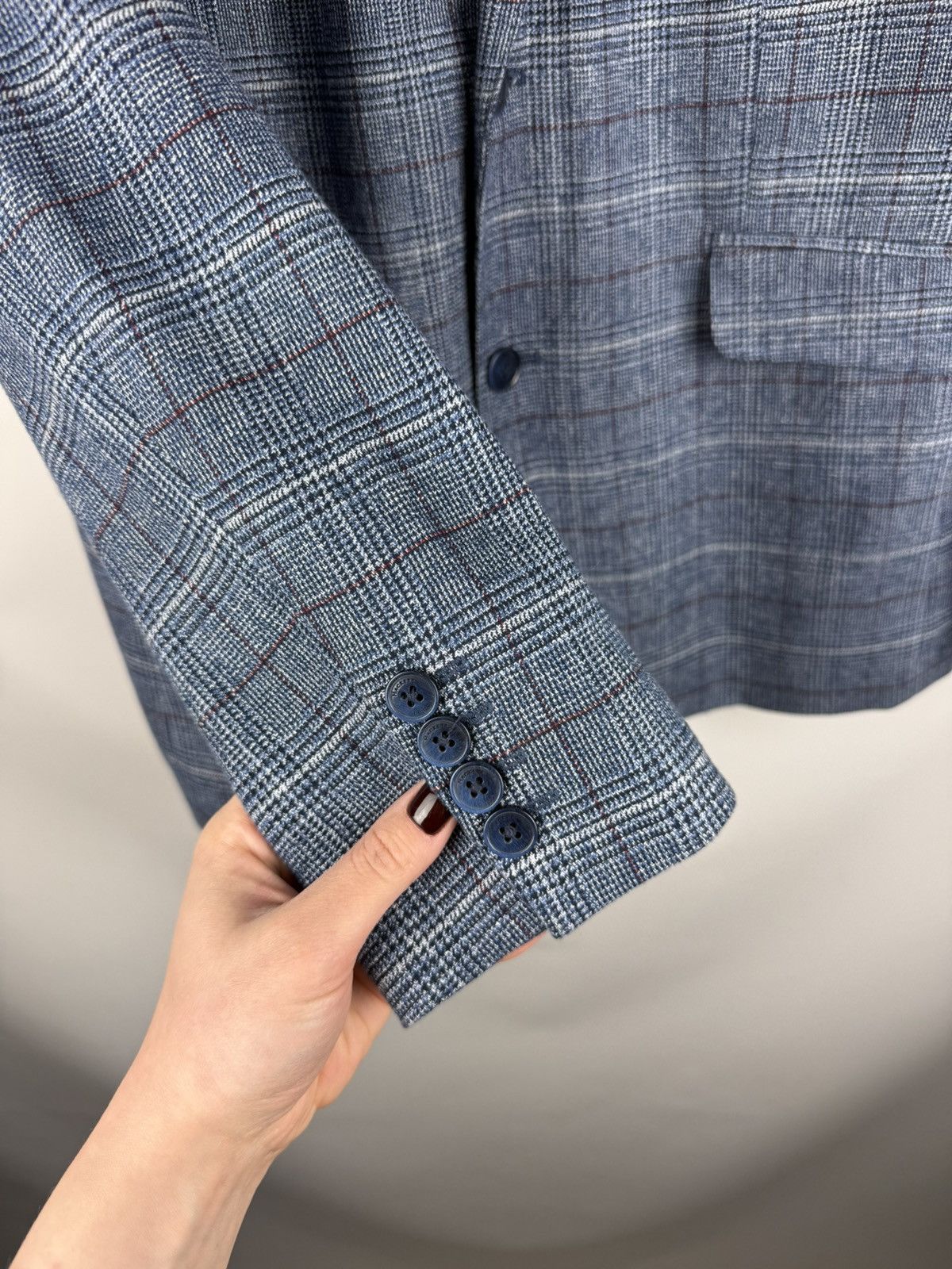 Hackett Hackett Cotton Linen Strch Pow CC Half Lined Blazer Jacket Size 40R - 10 Thumbnail
