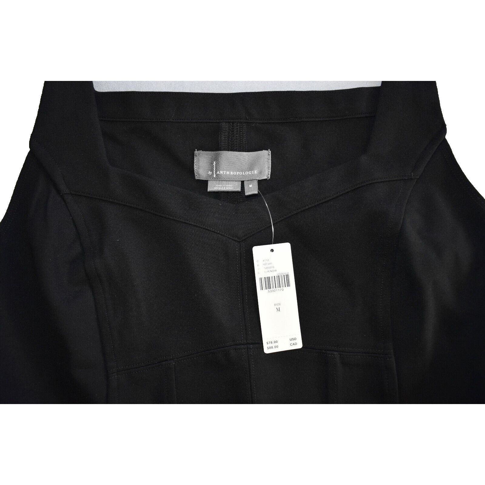 Anthropologie NWT ANTHROPOLOGIE Black Side Zipper Tunk Top Size M $78 Size M / US 6-8 / IT 42-44 - 3 Thumbnail