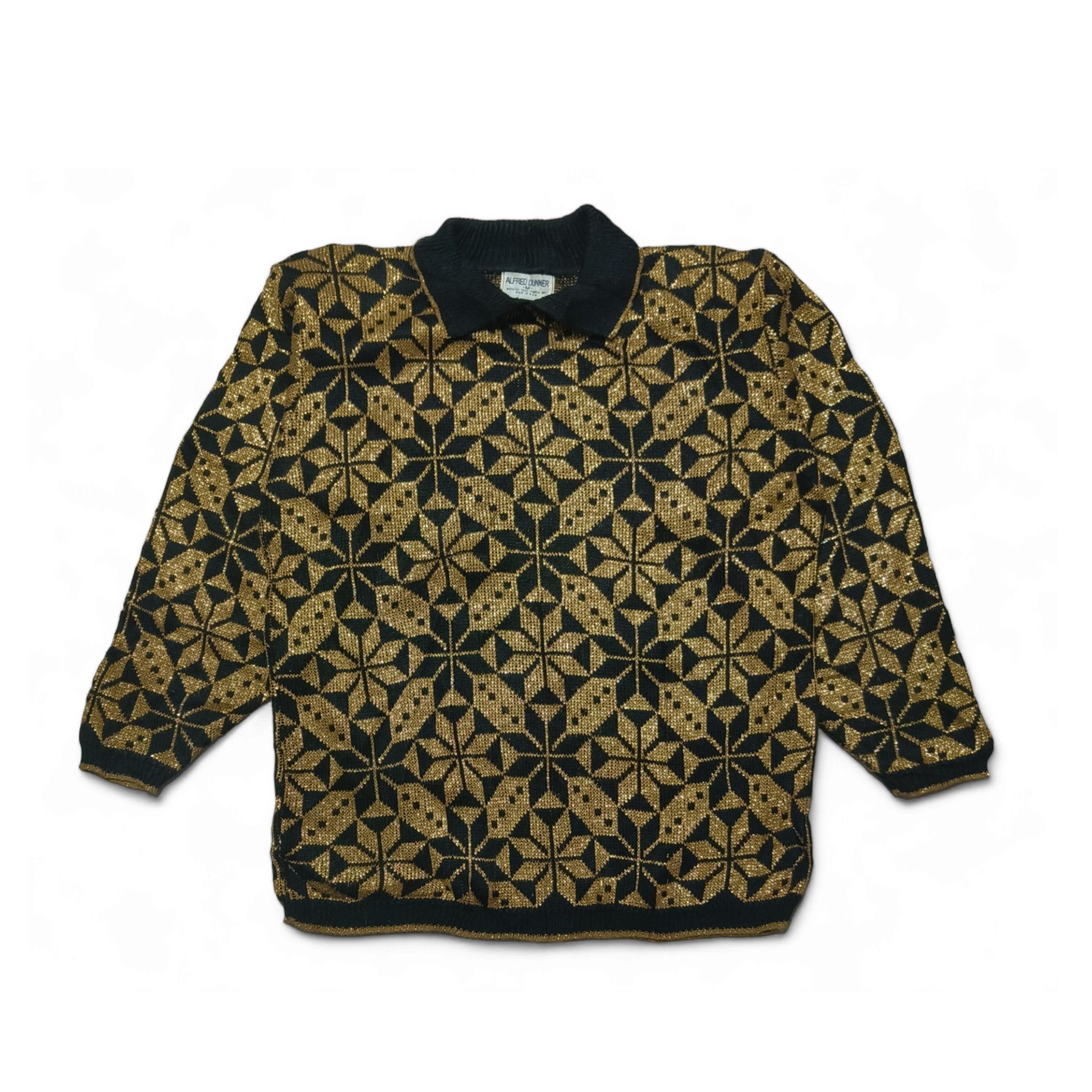 Other Vintage 70s ALFRED DUNNER Knit Bling Sparkle Lurex Sweater Size M / US 6-8 / IT 42-44 - 1 Thumbnail