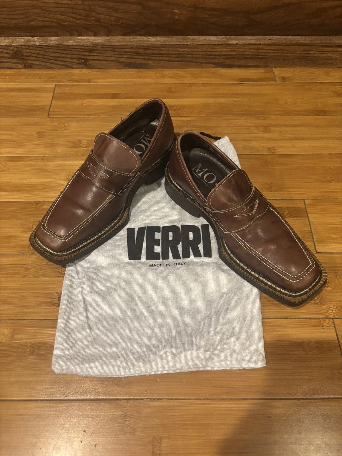 VERRI Verri Vero Cuoio leather shoes.of-907 Size US 7 / EU 40 - 1 Thumbnail