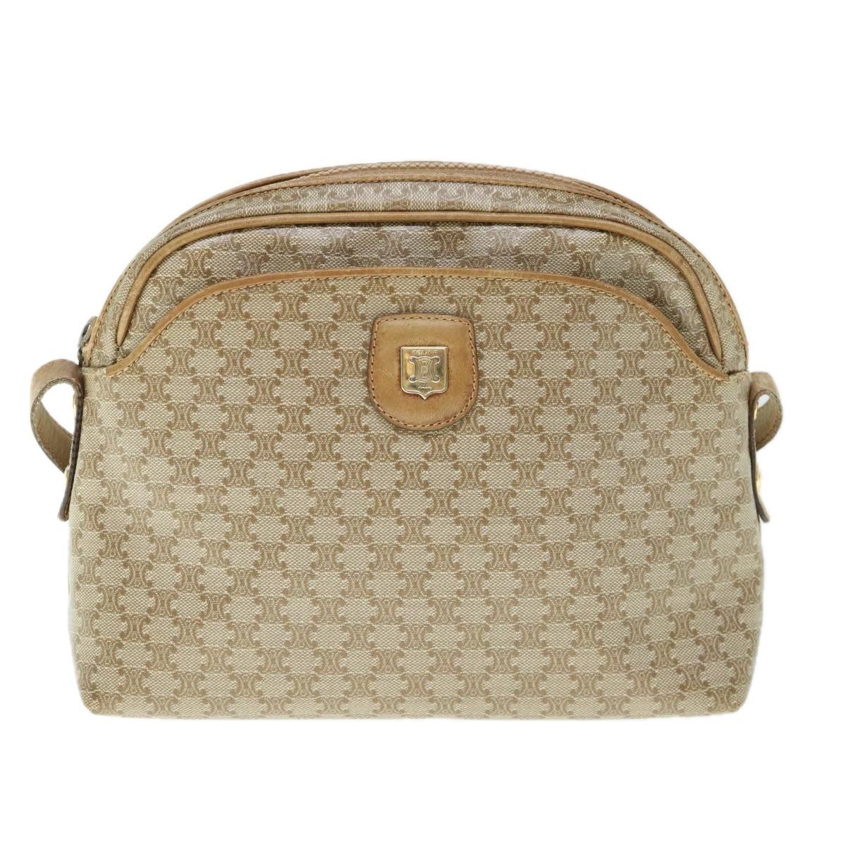 Celine CELINE Macadam Canvas Shoulder Bag Beige Size ONE SIZE - 2 Thumbnail