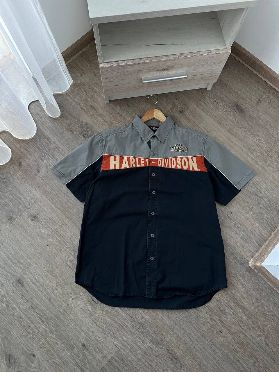 Harley Davidson × Vintage Vintage Moto Harley Davidson Centr Logo Shirt Size US L / EU 52-54 / 3 - 2 Thumbnail