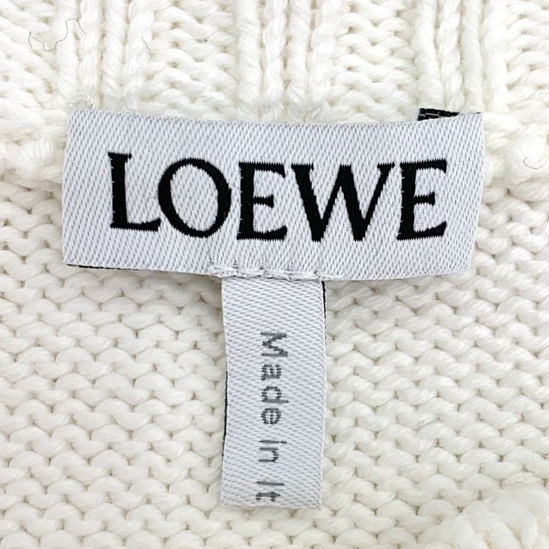 Loewe Loewe White logo embroidered round neck cotton long sleeve Size XS / US 0-2 / IT 36-38 - 6 Thumbnail