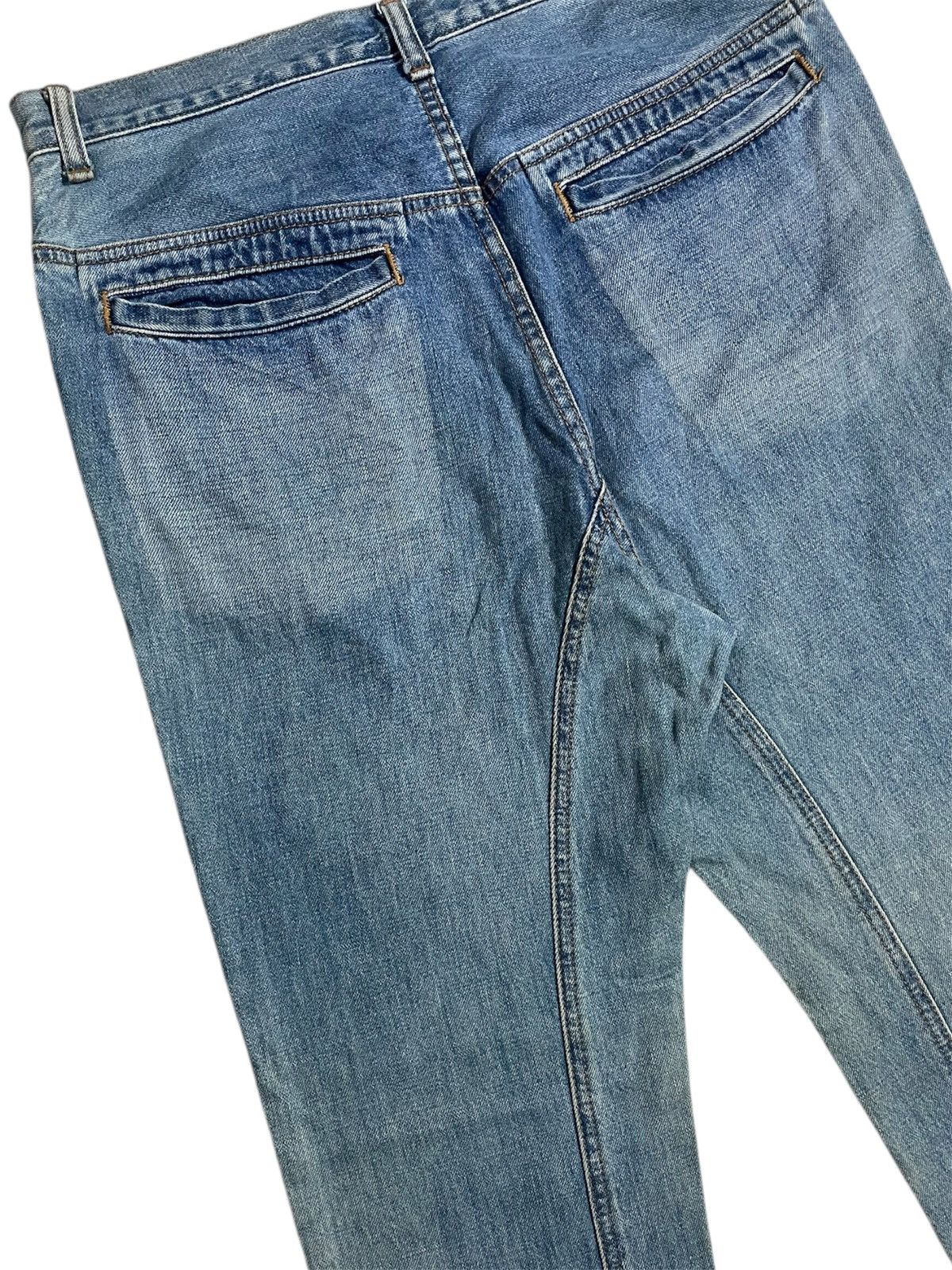 Issey Miyake × Japanese Brand × Zucca Zucca Indigo Dye Acid Wash Style Skinny Denim Jean Size US 33 - 4 Thumbnail