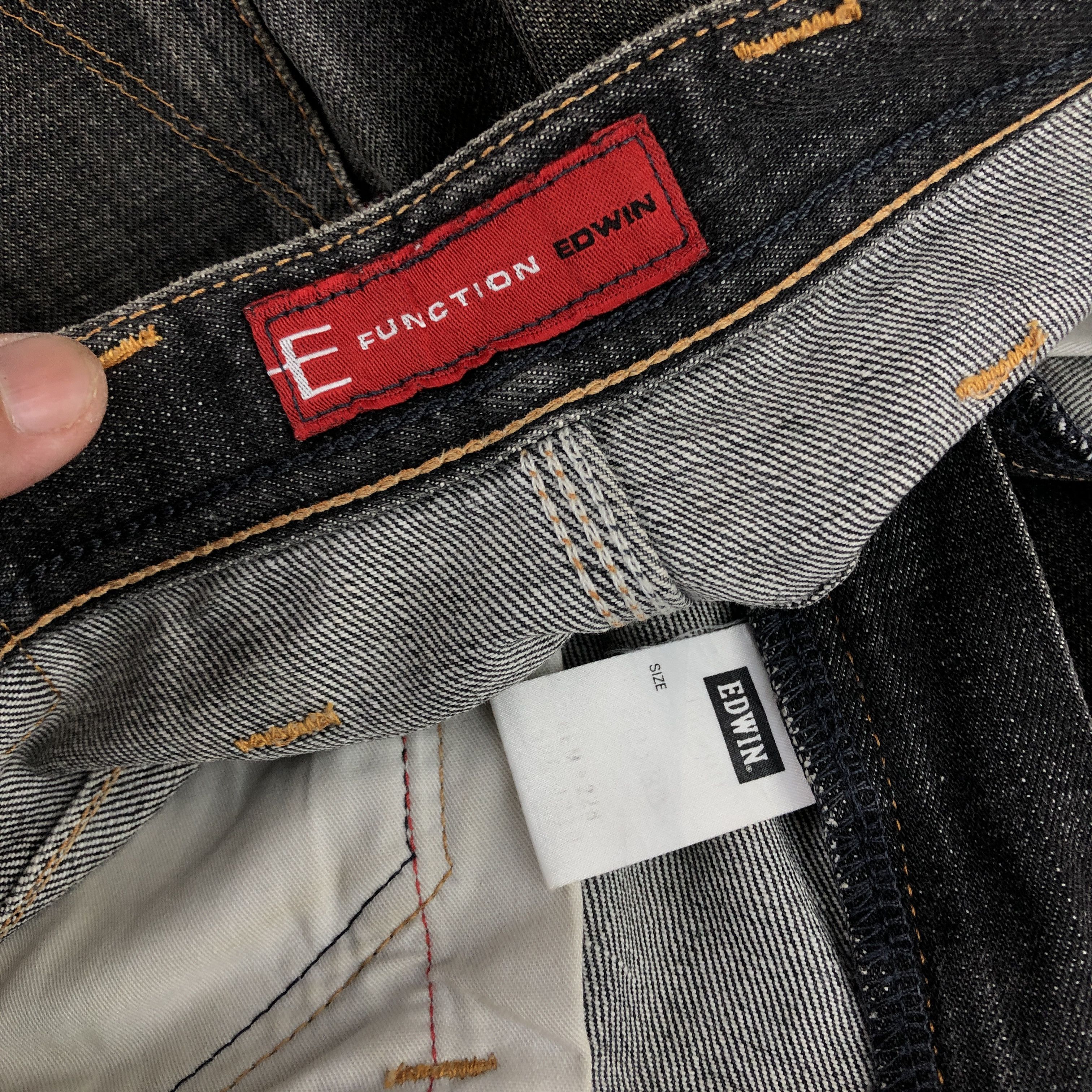 Japanese Brand Vintage Edwin E Function Jeans Ripped Indigo Denim GF30247 Size 26" / US 2 / IT 38 - 8 Thumbnail