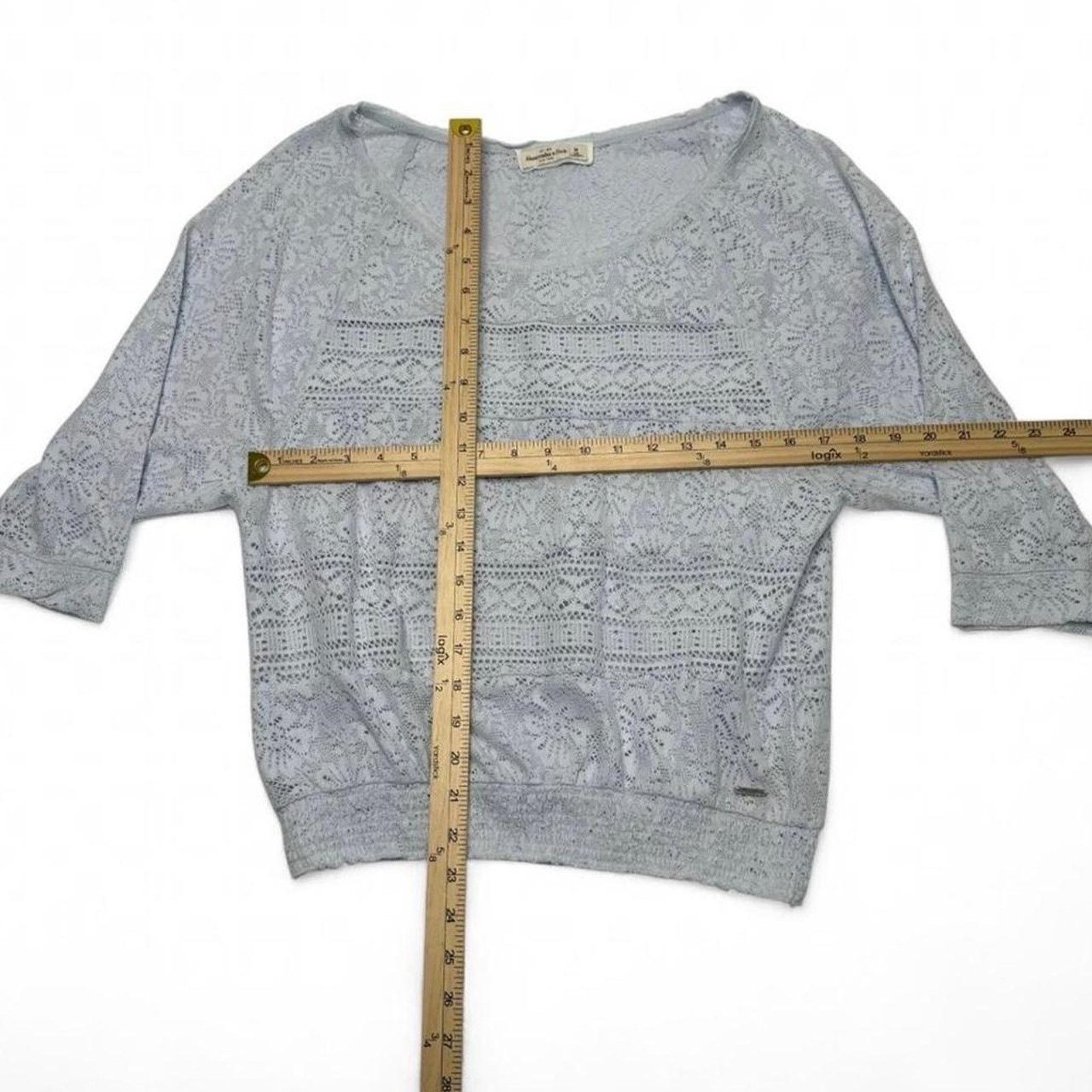 Abercrombie & Fitch Abercrombie Light Blue Thin slightly off the shoulder size M Size M / US 6-8 / IT 42-44 - 3 Thumbnail