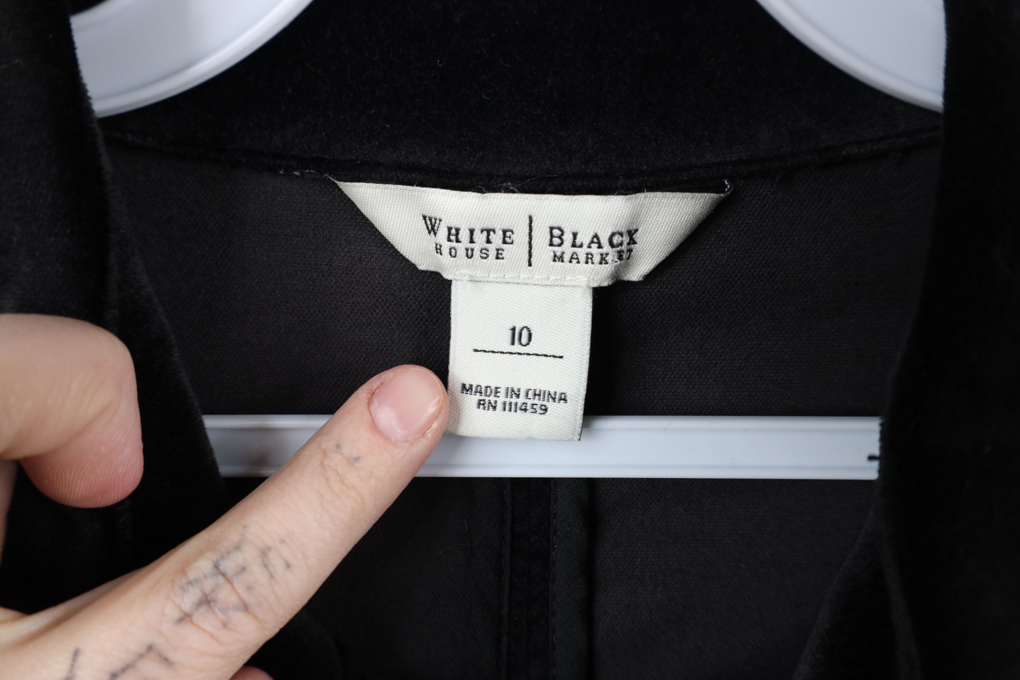 Vintage × White House Black Market White House Black Market Trim Velour Military Blazer Jacket Size L / US 10 / IT 46 - 6 Thumbnail