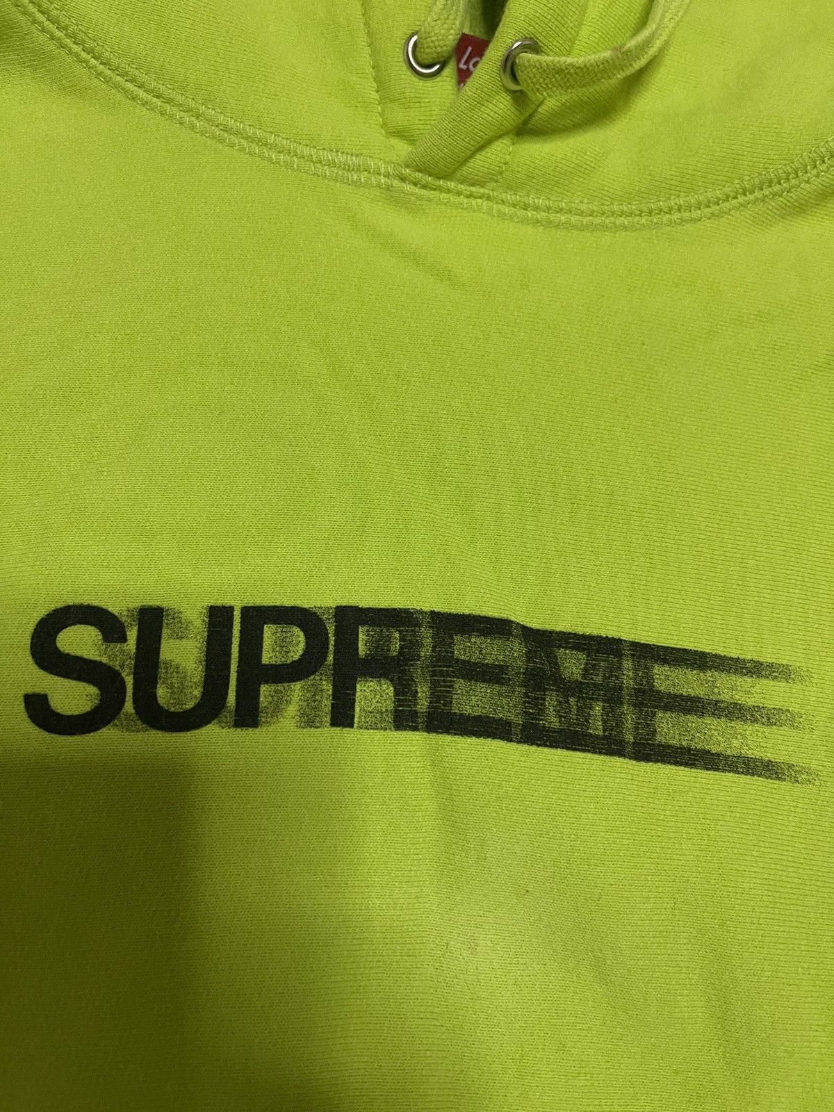 Supreme Supreme lime Green motion logo box logo hoodie sweatshirt Size US L / EU 52-54 / 3 - 3 Thumbnail