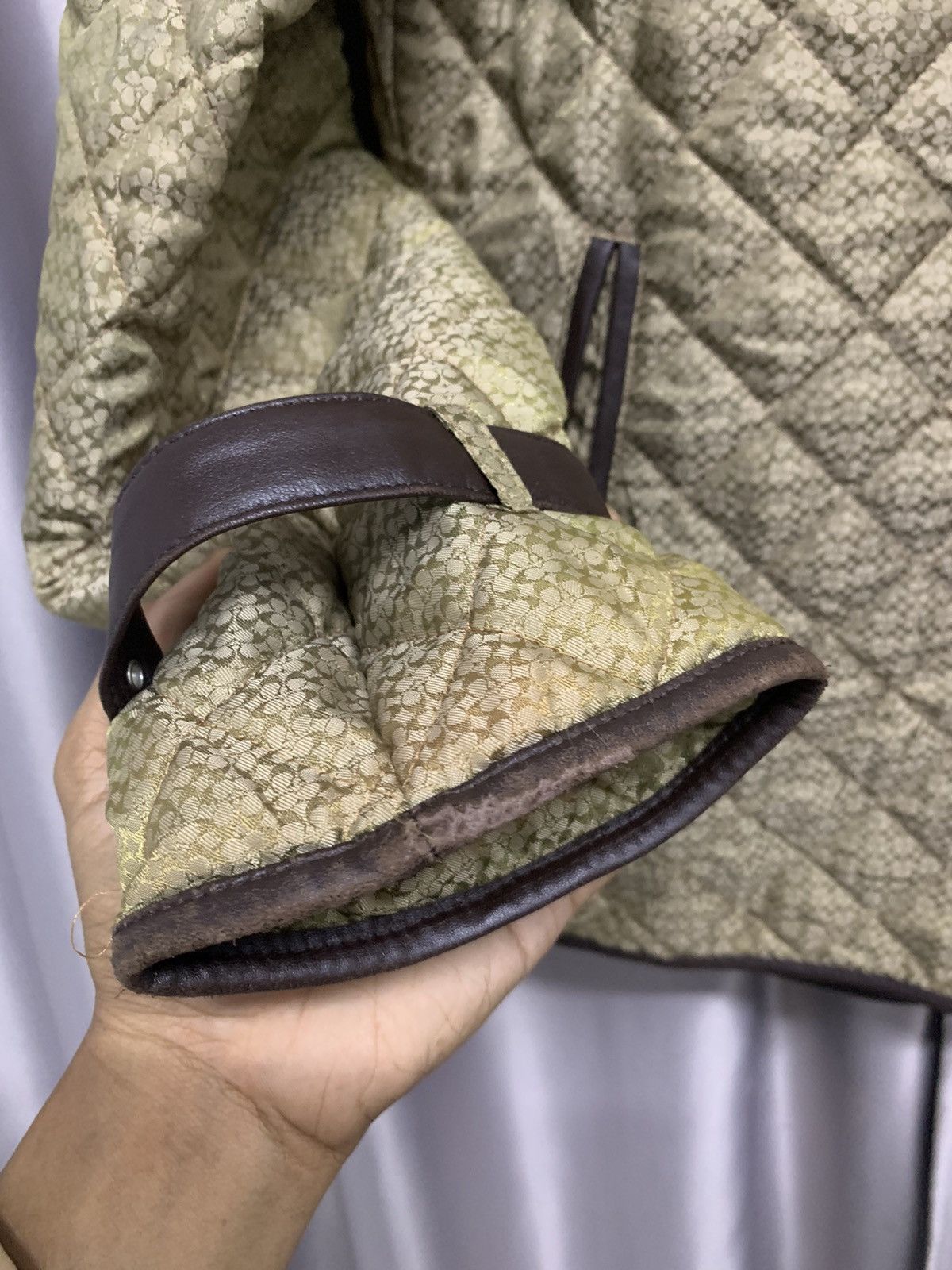 Coach × Vintage 90s COACH MONOGRAM QUILTED JACKET SUNFADED Size US S / EU 44-46 / 1 - 3 Thumbnail