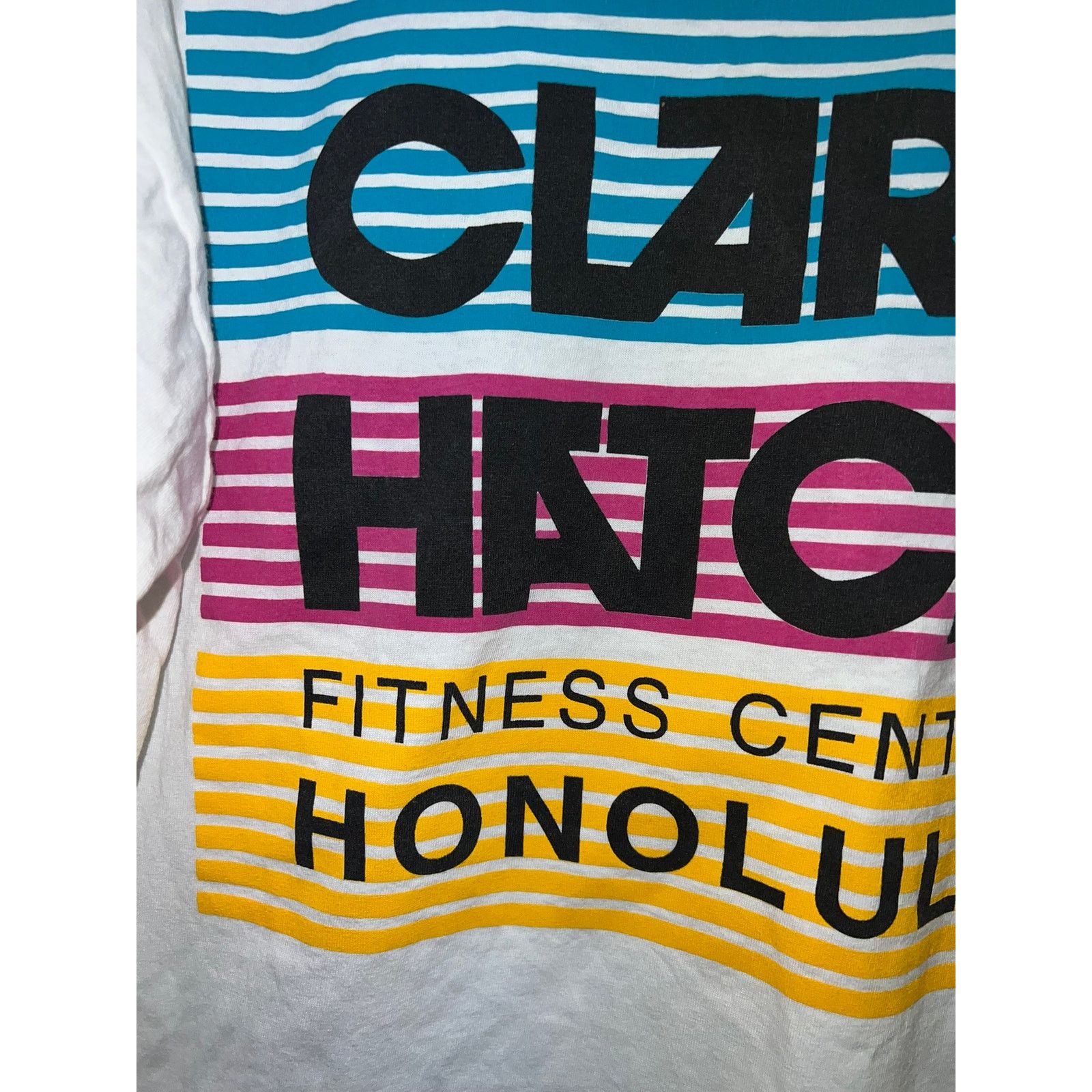 Jerzees Vintage Honolulu Shirt Clark Hatch Fitness Center Hawaii L Size US L / EU 52-54 / 3 - 3 Thumbnail