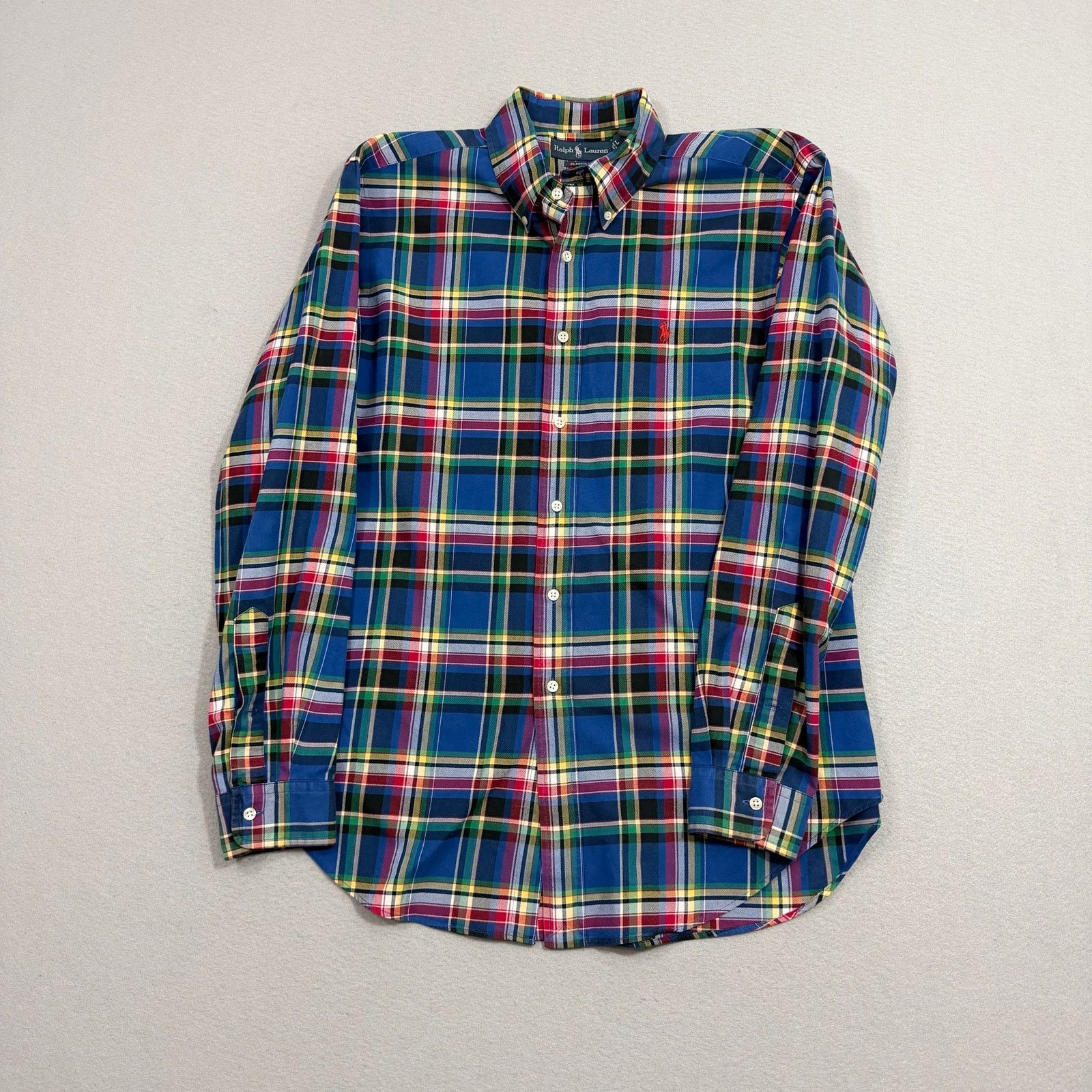 Polo Ralph Lauren Vintage Polo Ralph Lauren Classic Fit Shirt Men's Large Blue Size US L / EU 52-54 / 3 - 1 Thumbnail
