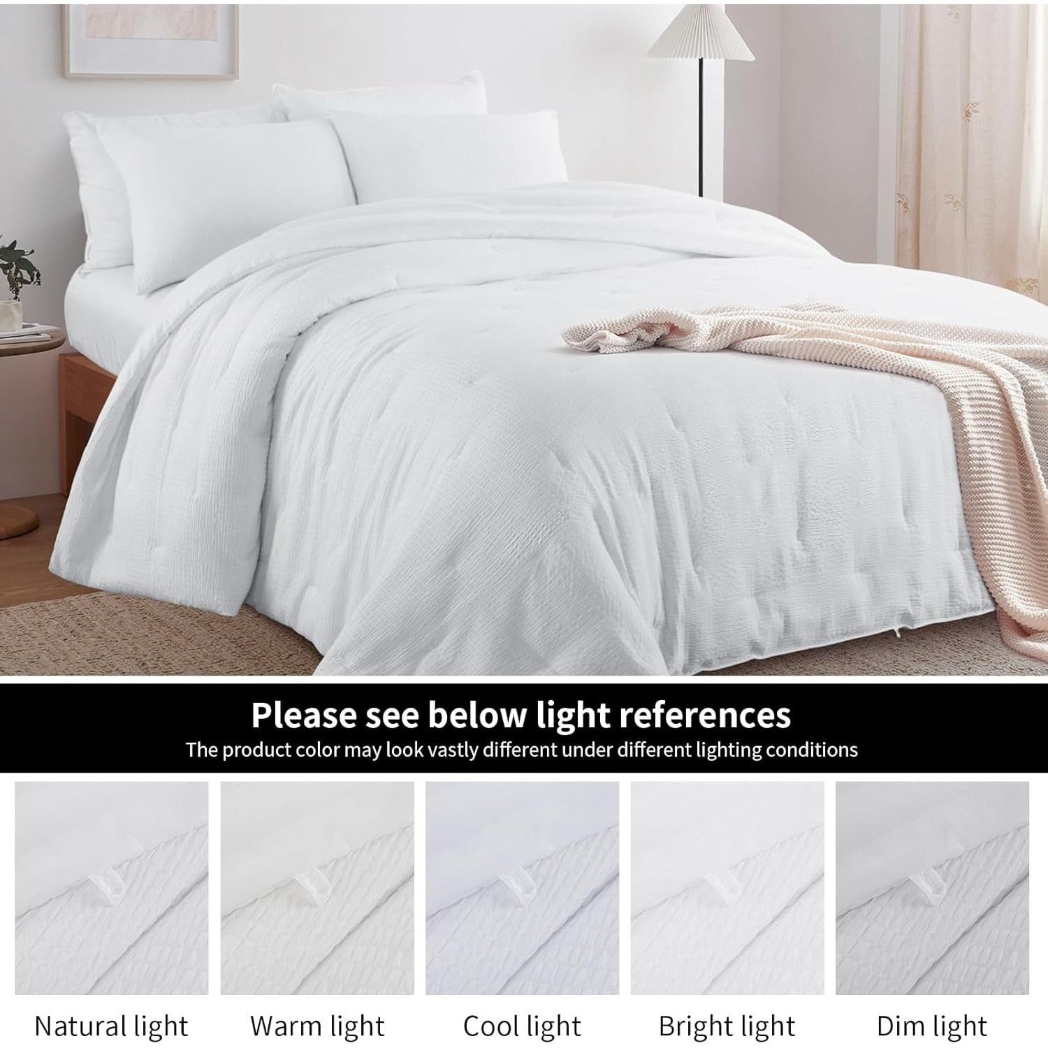 Other HOMBYS 3 Piece Seersucker Oversized King Comforter Set Size ONE SIZE - 2 Thumbnail