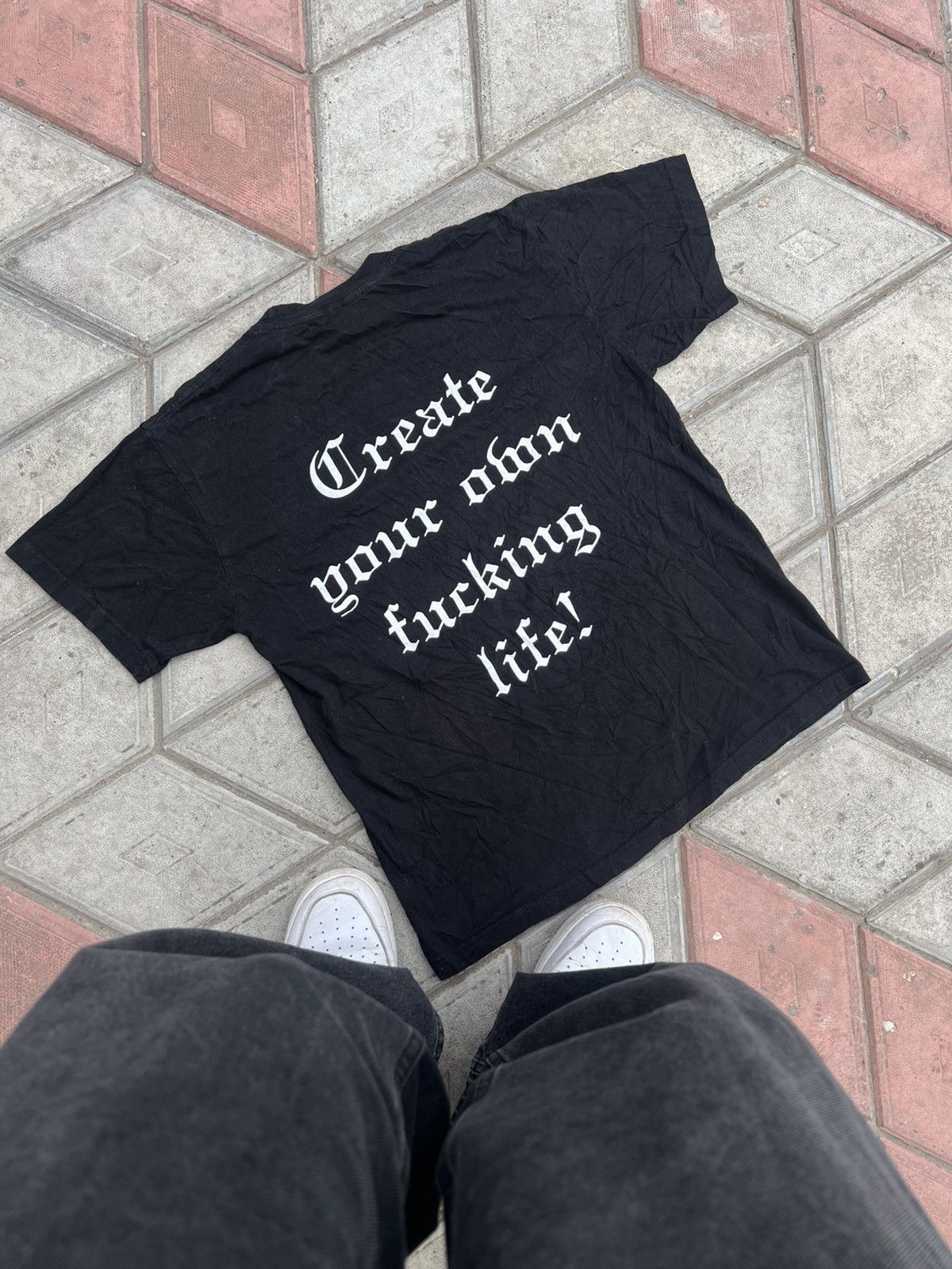 Band Tees × Vintage VINTAGE CRUDE SOCIETY SYSTEM CREATE YOUR OWN FUCKING LIFE! Size US M / EU 48-50 / 2 - 4 Thumbnail