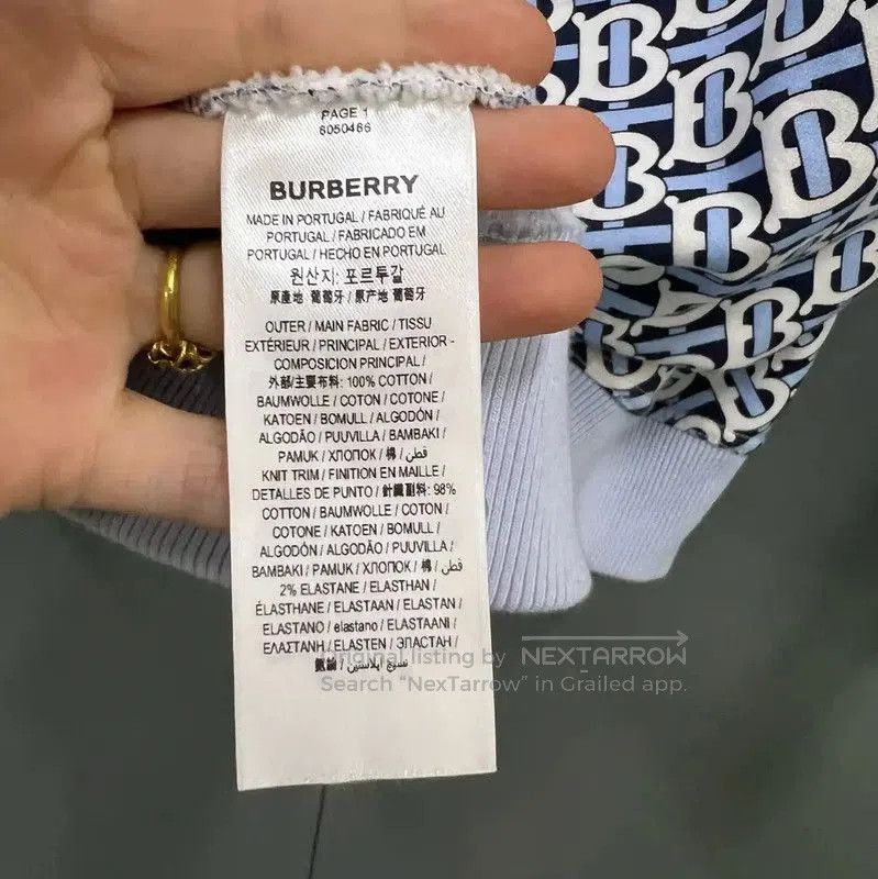Burberry Burberry Blue Cotton Logo Long Sleeve Sweatshirt. Size M / US 6-8 / IT 42-44 - 3 Thumbnail